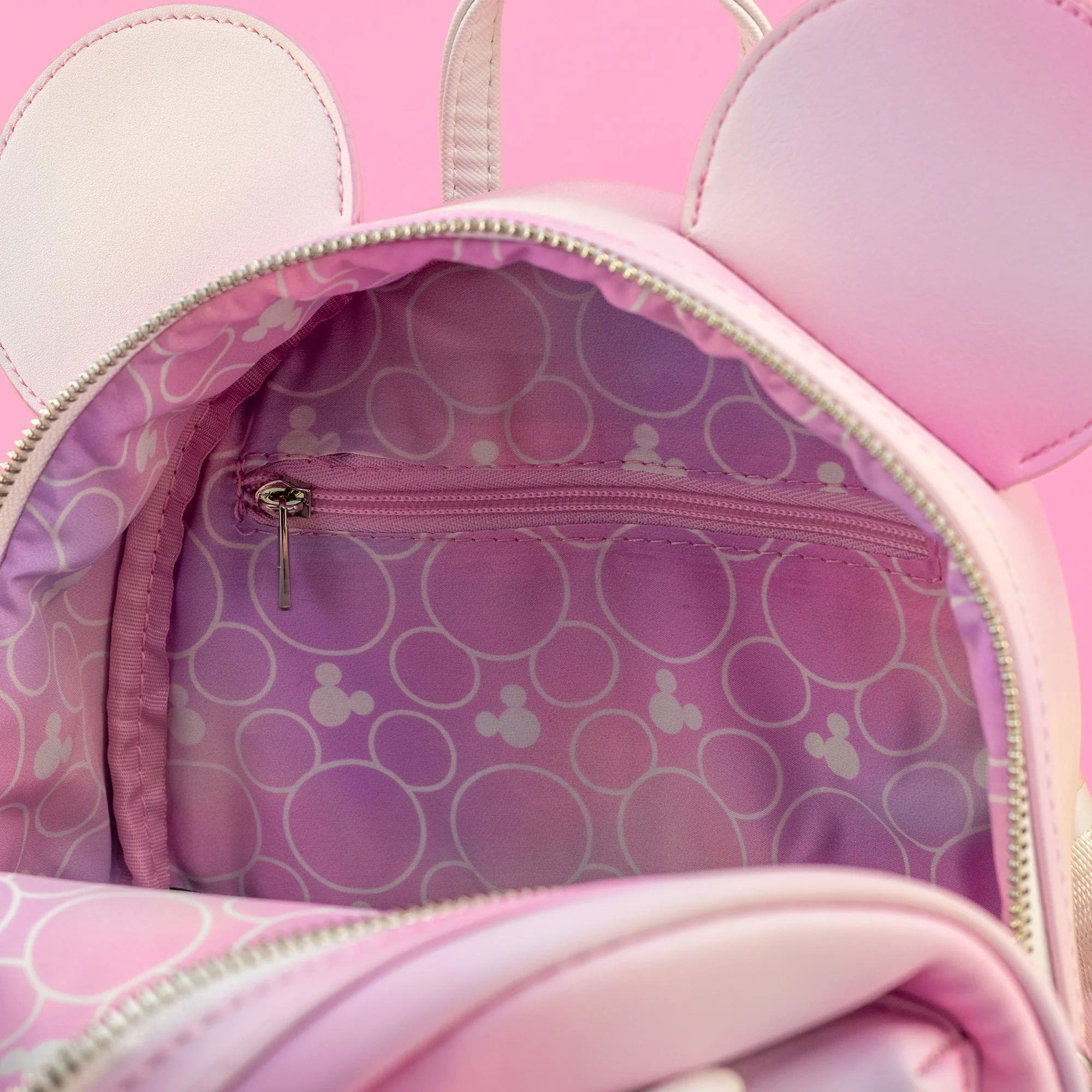 Loungefly x Disney Minnie Mouse Pink Ombre Quilted Mini Backpack - Image 5