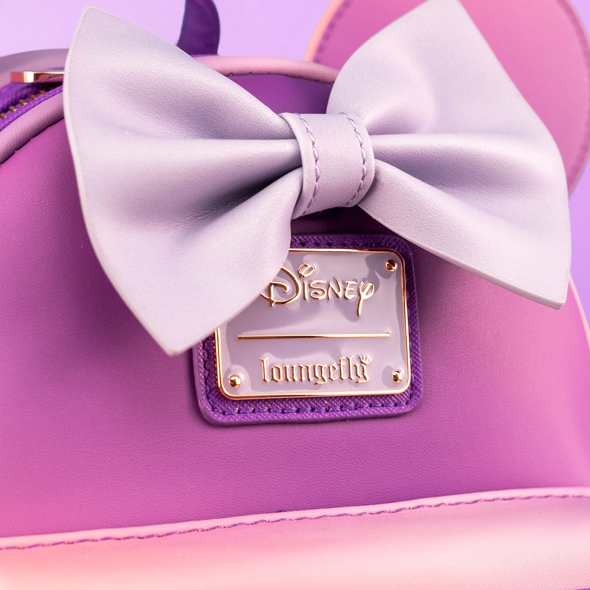 Loungefly x Disney Minnie Mouse Lavender Haze Quilted Mini Backpack - Image 2