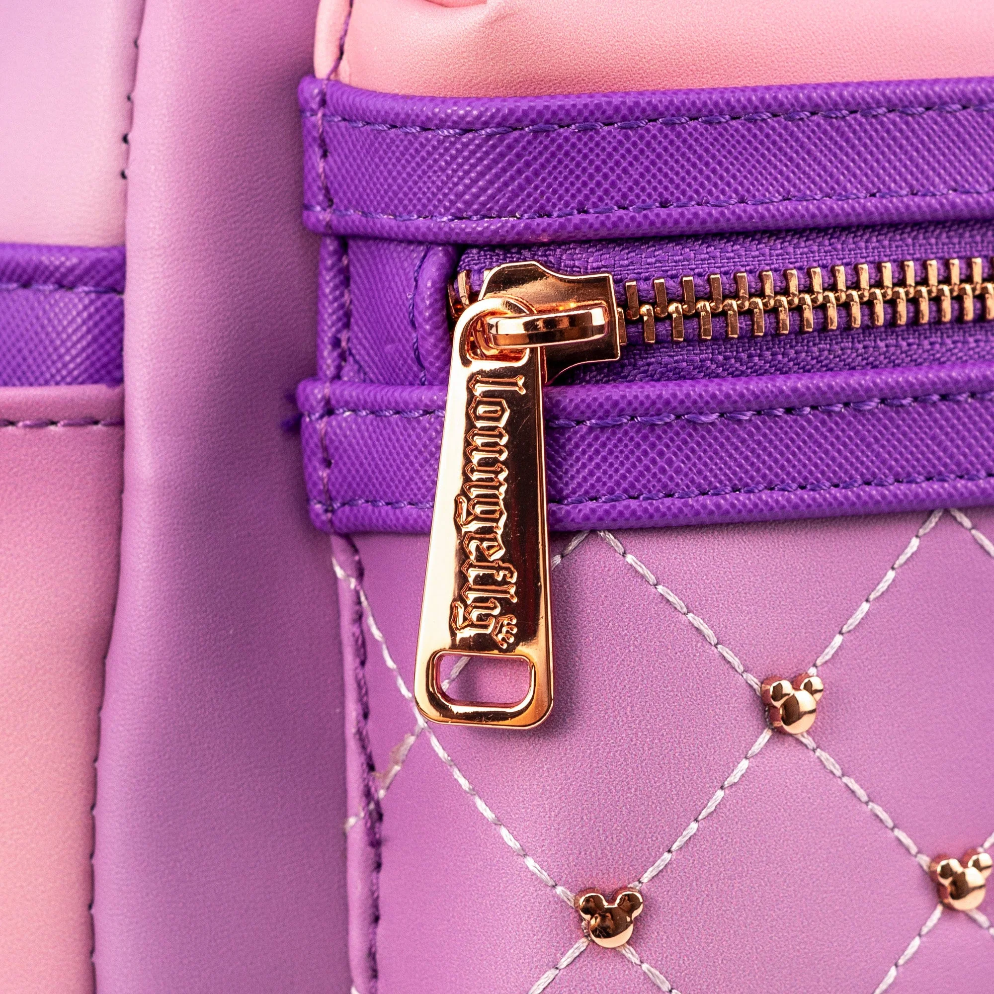 Loungefly x Disney Minnie Mouse Lavender Haze Quilted Mini Backpack - Image 4
