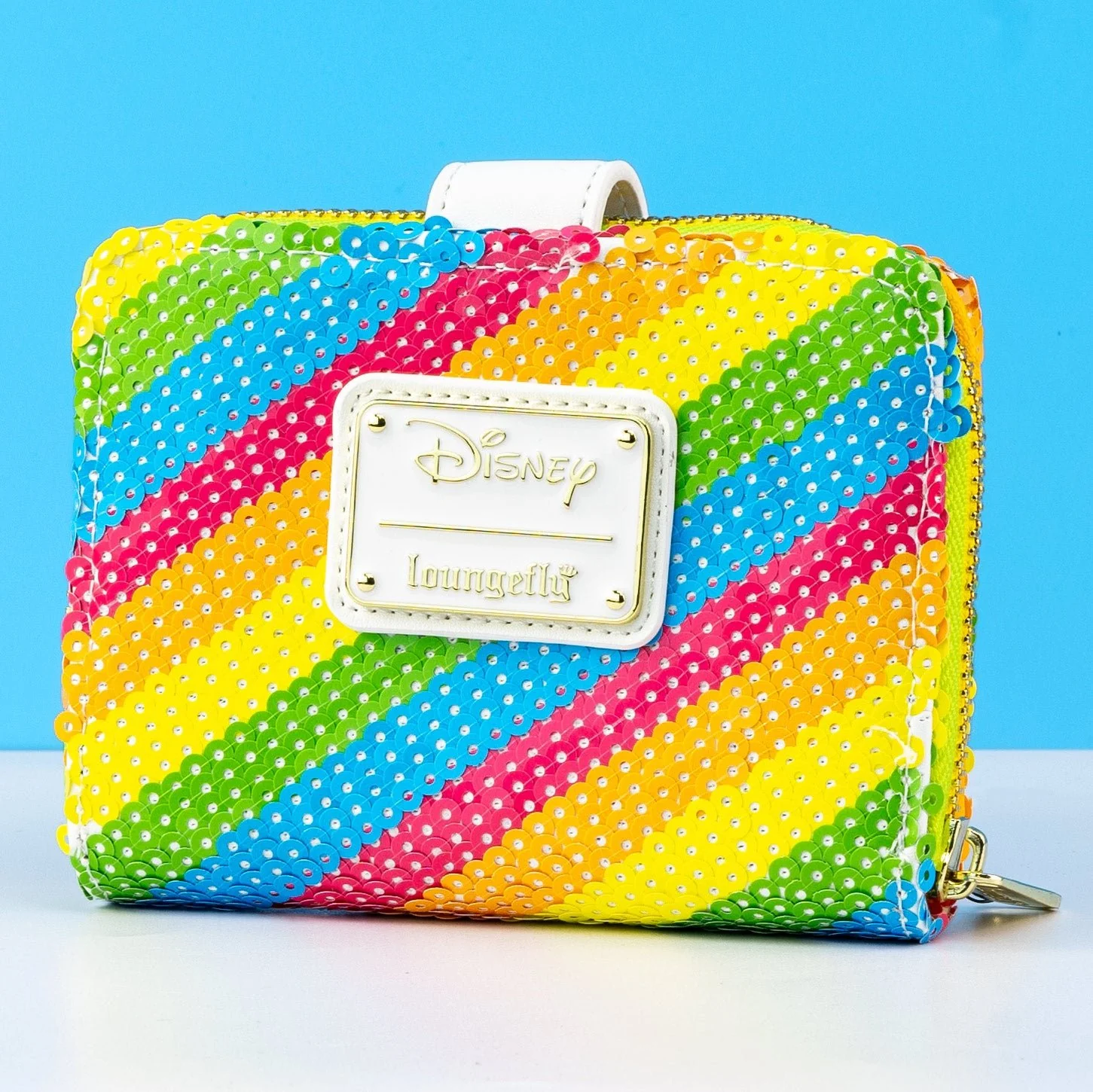 Loungefly x Disney Minnie Mouse Rainbow Sequin Purse - Image 2