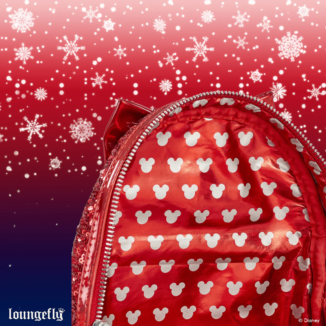 Loungefly x Disney Minnie Mouse Red Sequin Mini Backpack - Image 2