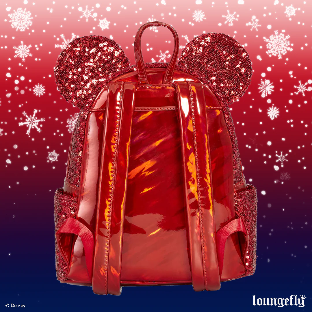 Loungefly x Disney Minnie Mouse Red Sequin Mini Backpack - Image 3