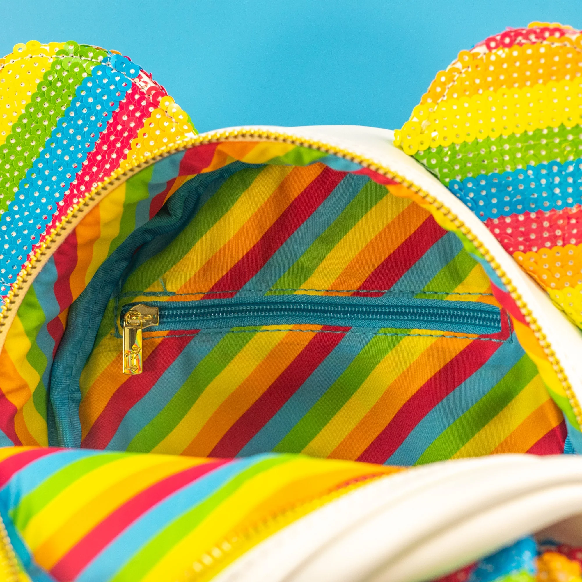 Loungefly x Disney Minnie Mouse Sequin Rainbow Mini Backpack - Image 5