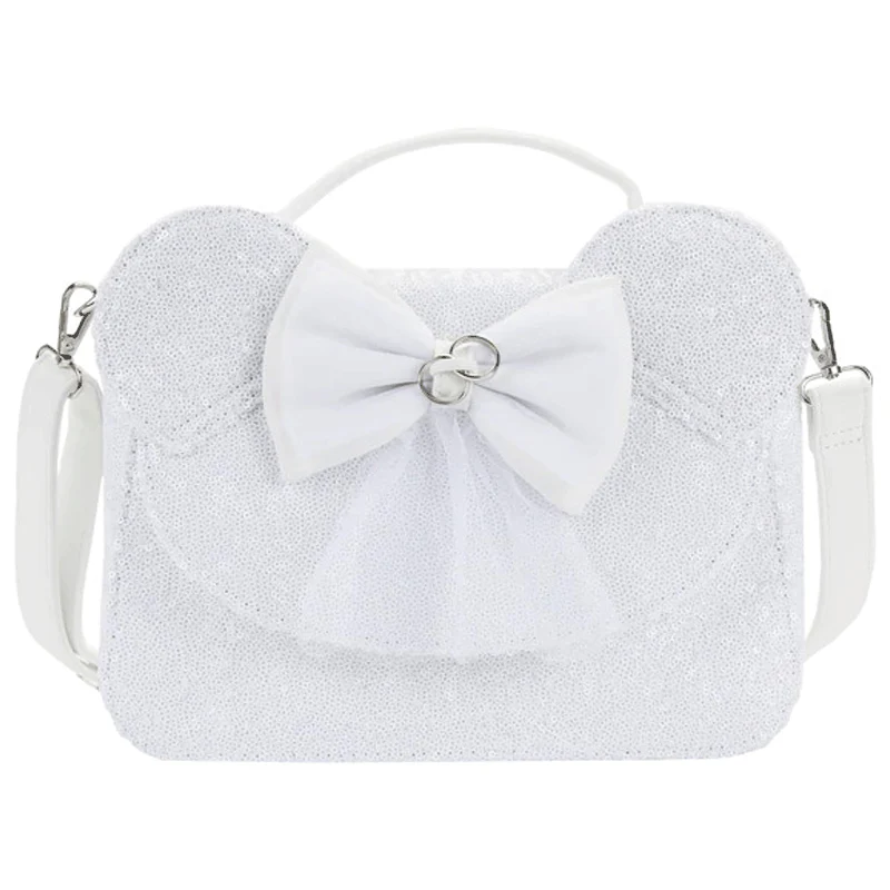 Loungefly x Disney Minnie Mouse Sequin Wedding Crossbody Bag - Image 3