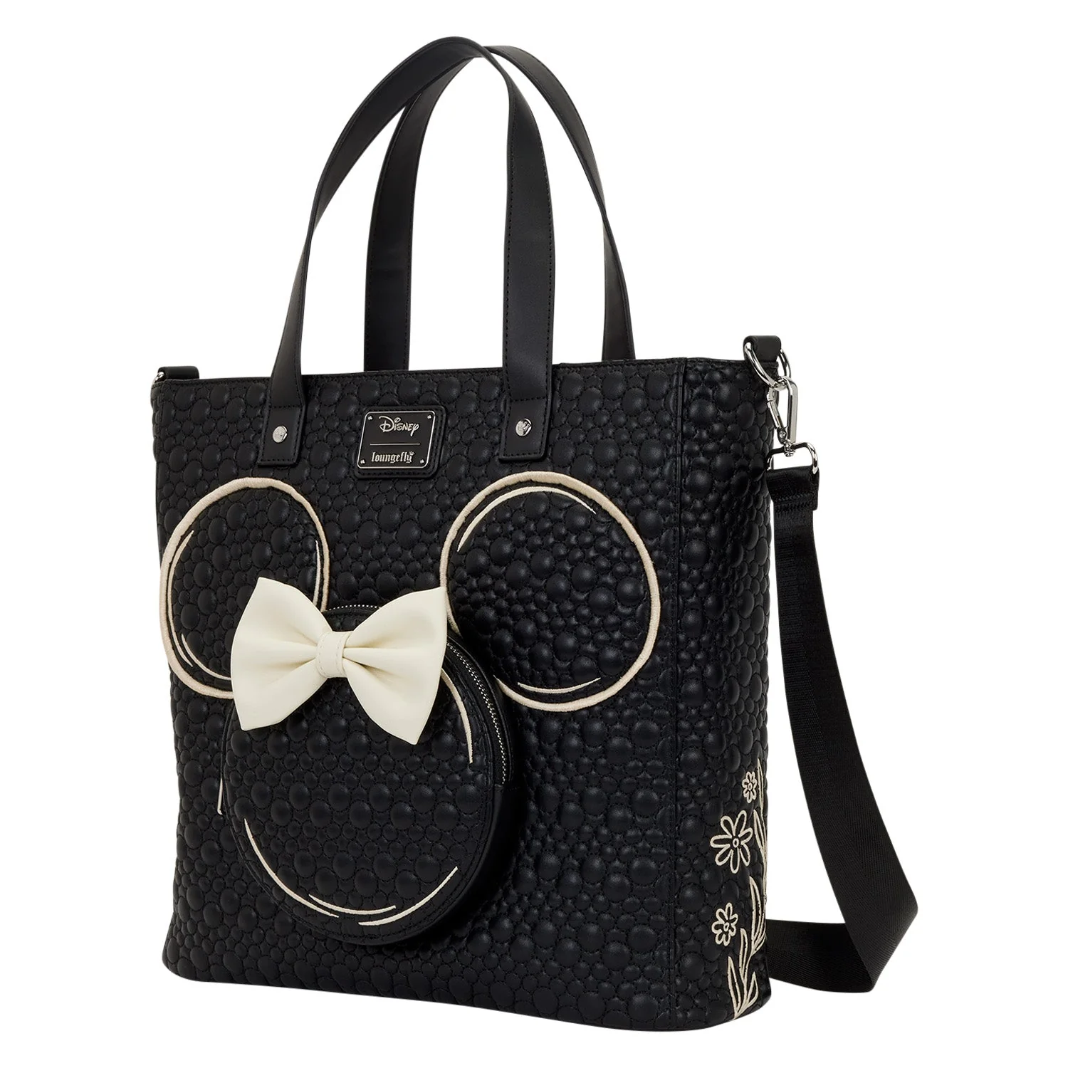 Loungefly x Disney Minnie Mouse Quilted Floral Convertible Backpack & Tote Bag - Image 2