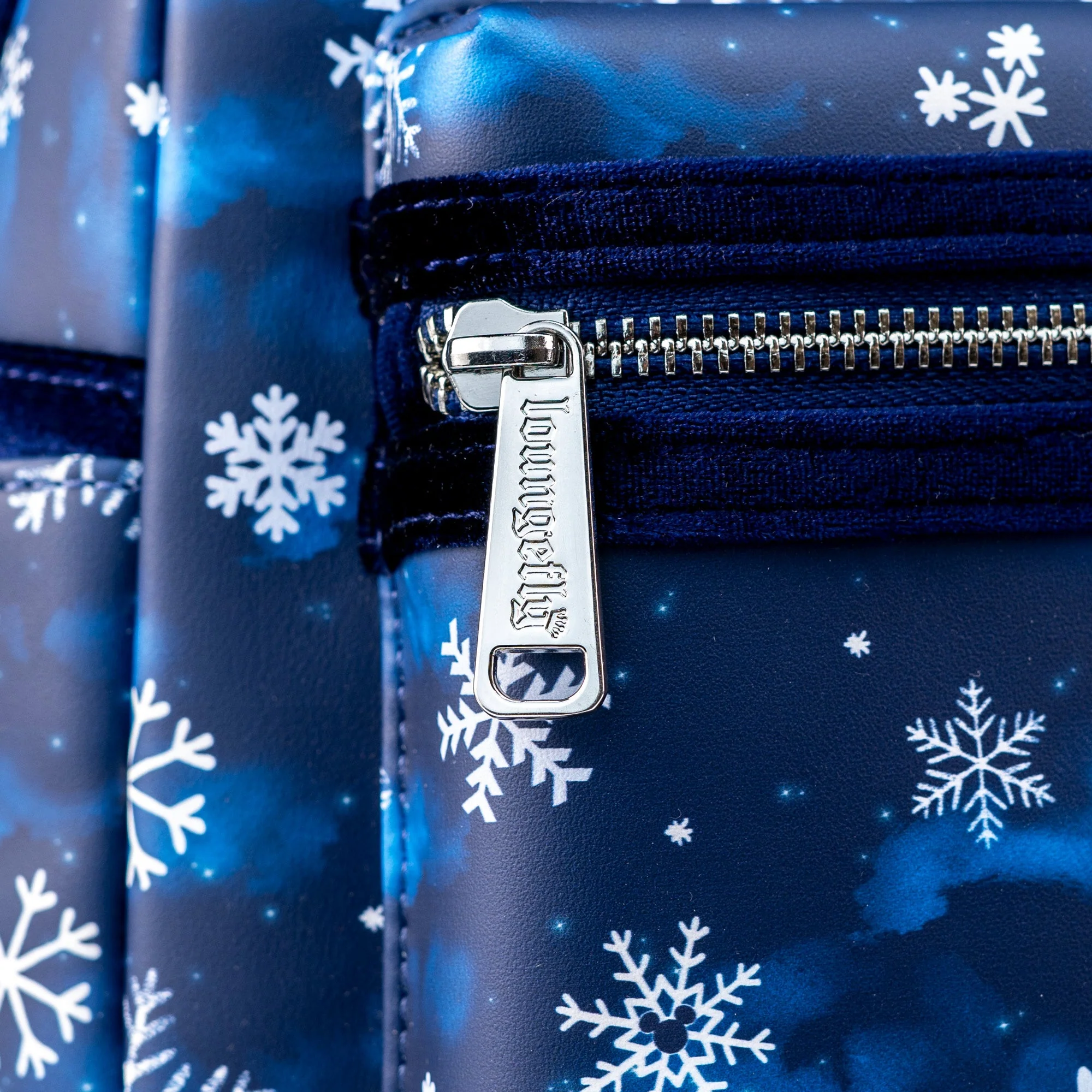 Loungefly x Disney Minnie Mouse Velvet Snowflakes Mini Backpack - Image 3