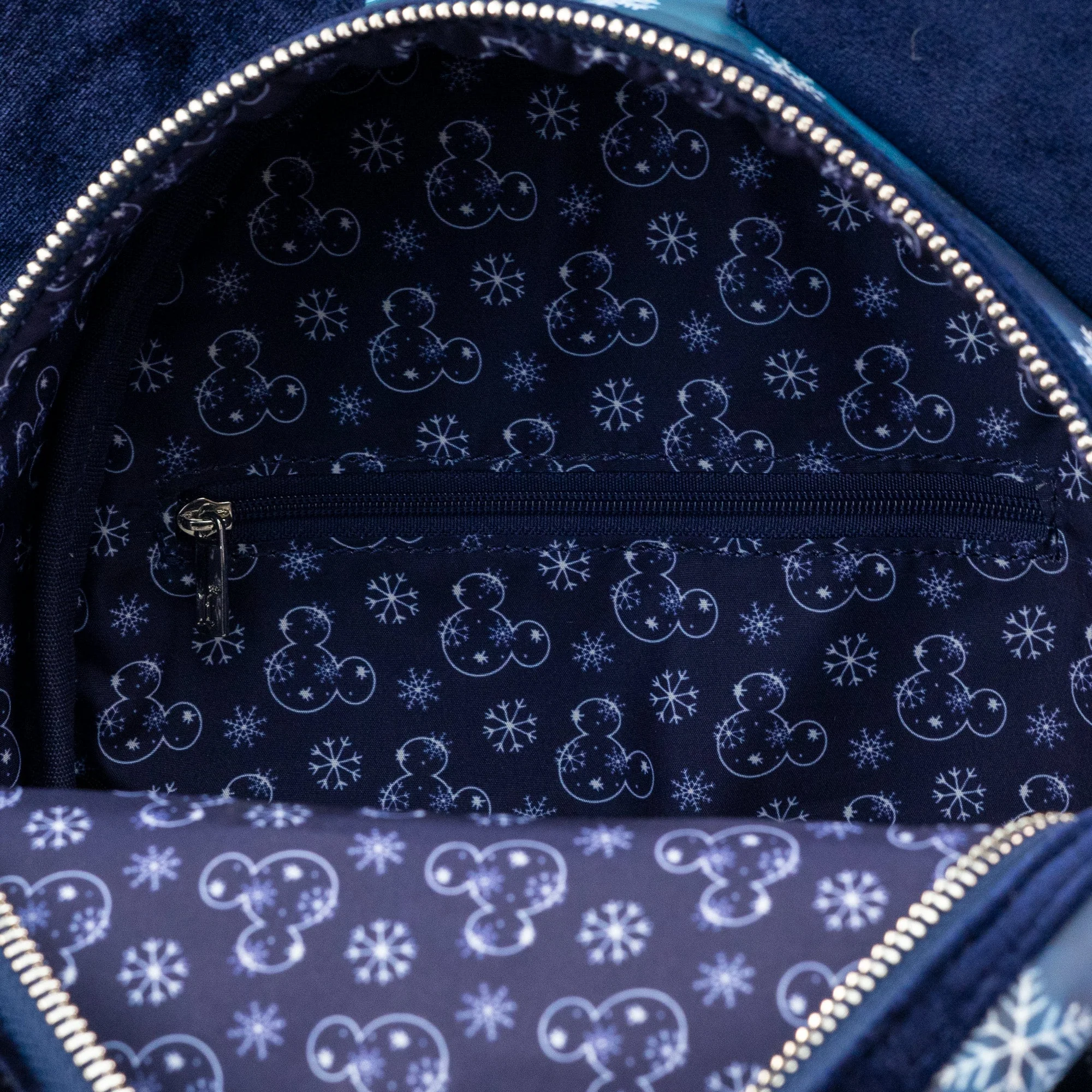 Loungefly x Disney Minnie Mouse Velvet Snowflakes Mini Backpack - Image 7