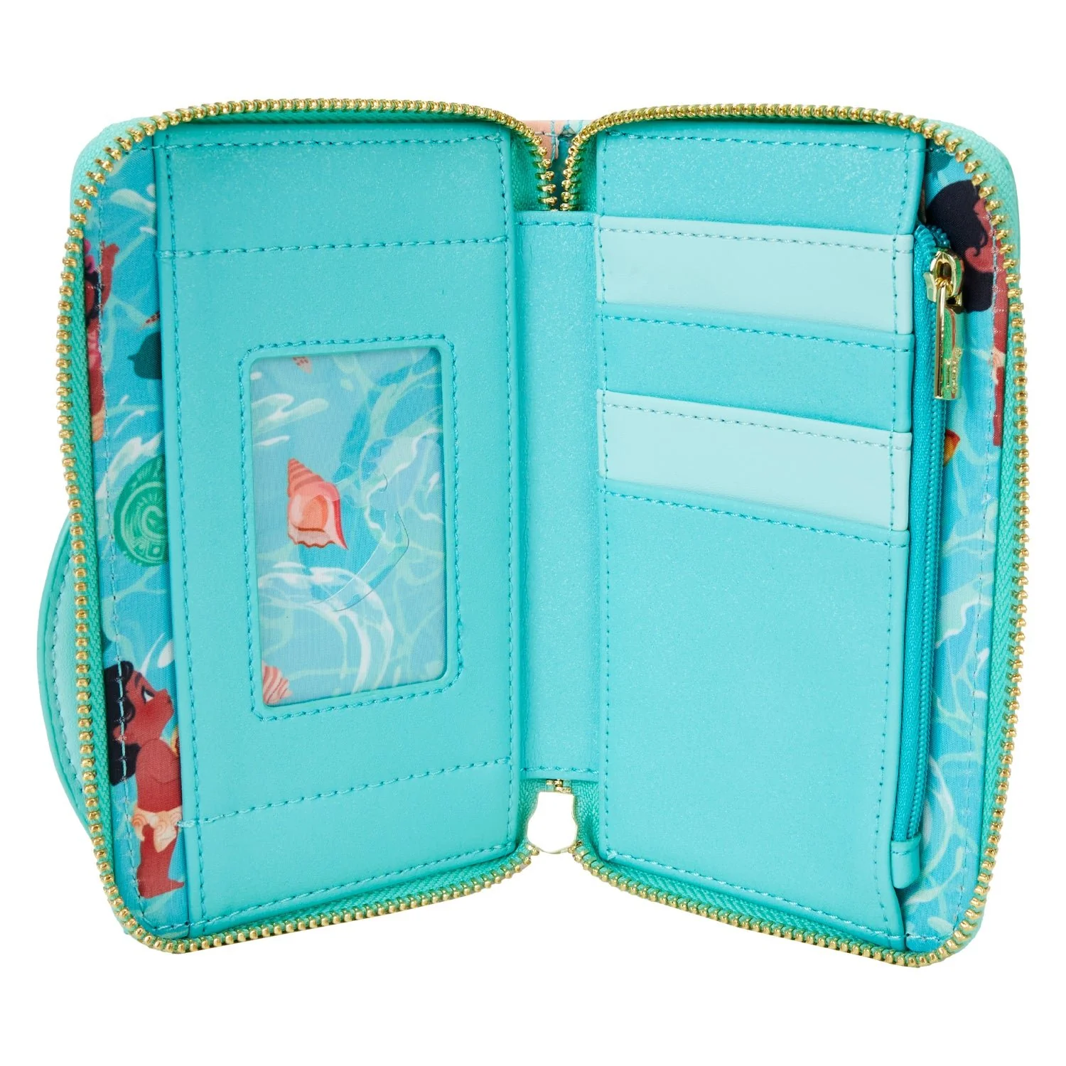 Loungefly x Disney Moana Ocean Waves Zip Around Wallet - Image 4
