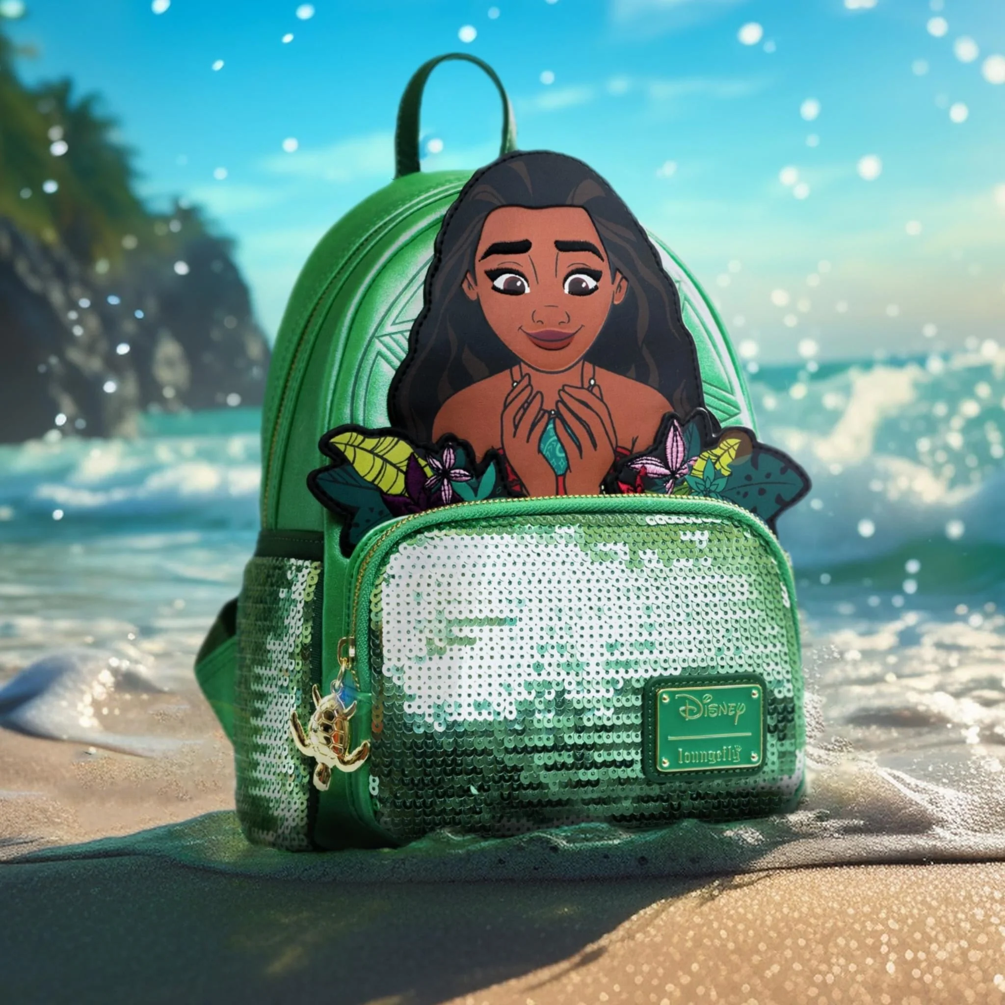 Loungefly x Disney Moana Sequin Mini Backpack - Image 9