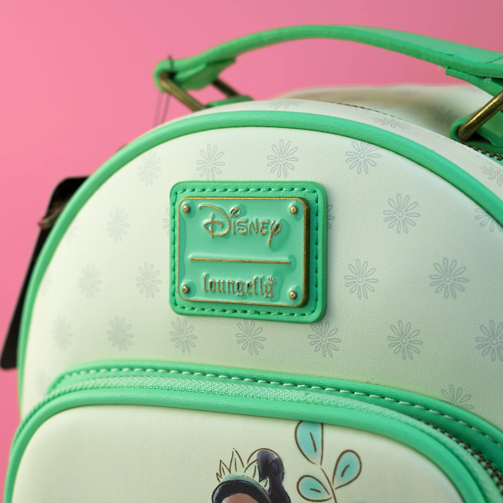 Loungefly x Disney Belle, Tiana and Ariel Floral Princesses Mini Backpack - Image 2
