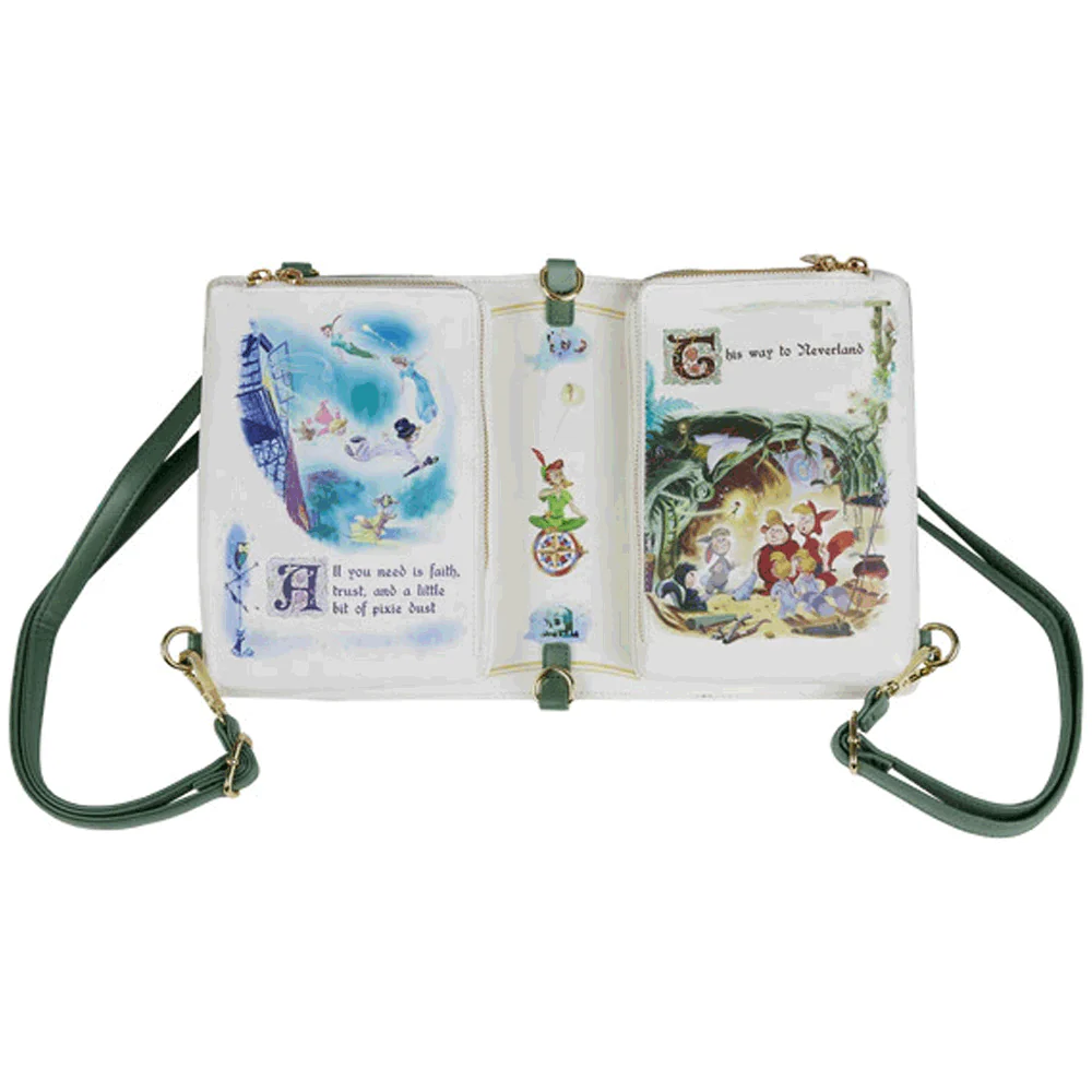 Loungefly x Disney Peter Pan Book Convertible Crossbody Bag - Image 6