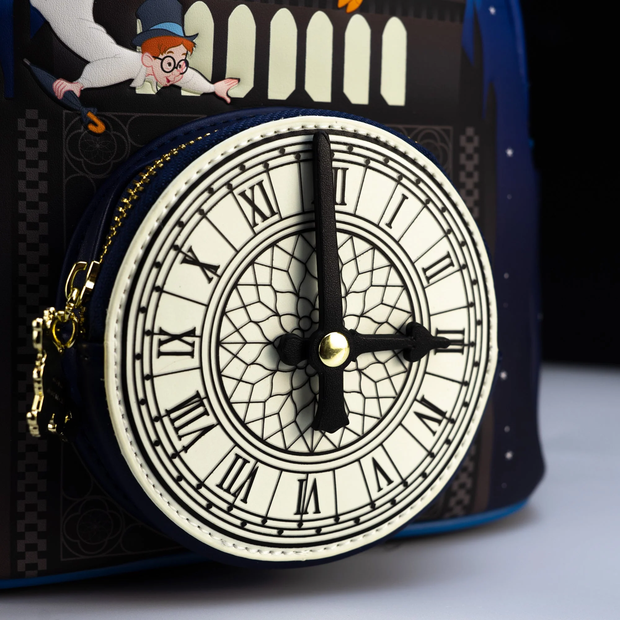 Loungefly x Disney Peter Pan Glow Clock Mini Backpack - Image 6