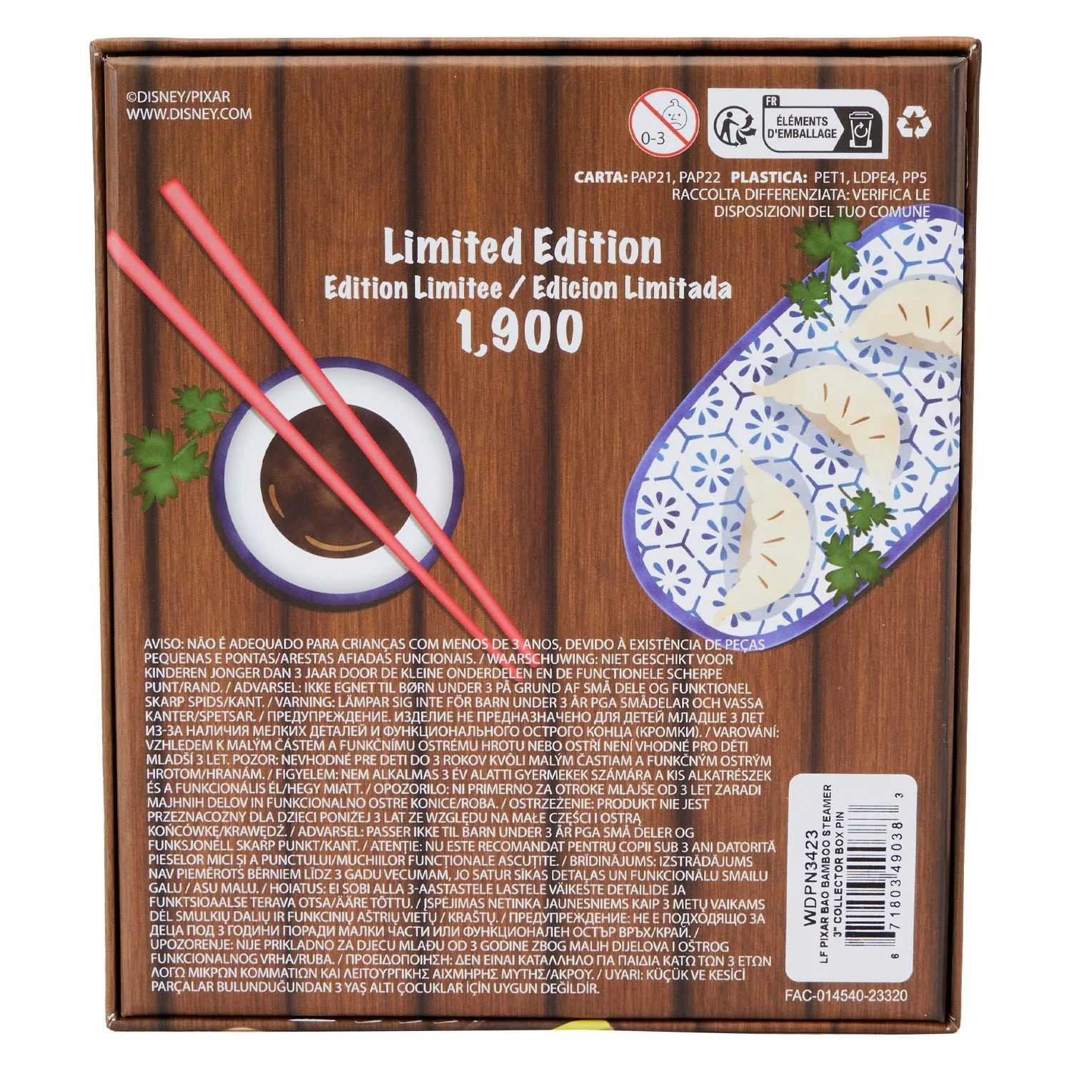 Loungefly x Disney Pixar Bao Bamboo Steamer 3 Inch Pin - Image 4