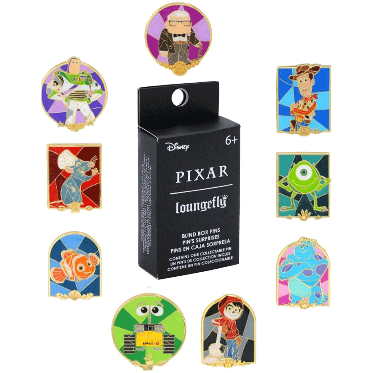 Loungefly x Disney Pixar Character Stained Glass Blind Box Mystery Pin - Image 3