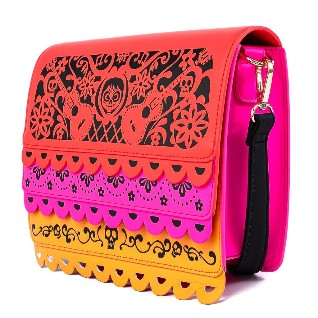 Loungefly x Disney Pixar Coco Die Cut Party Flags Crossbody Bag - Image 2