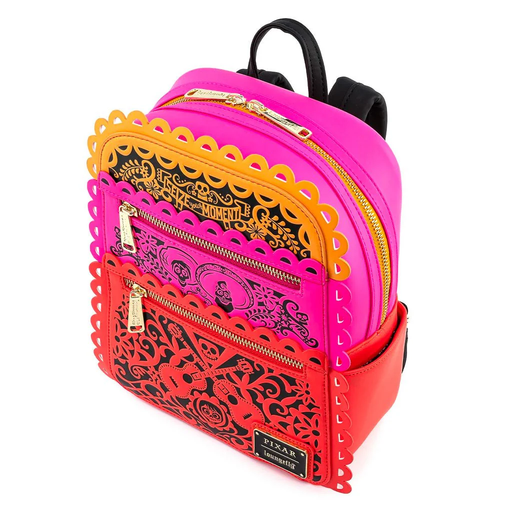 Loungefly x Disney Pixar Coco Die Cut Party Flags Mini Backpack - Image 3