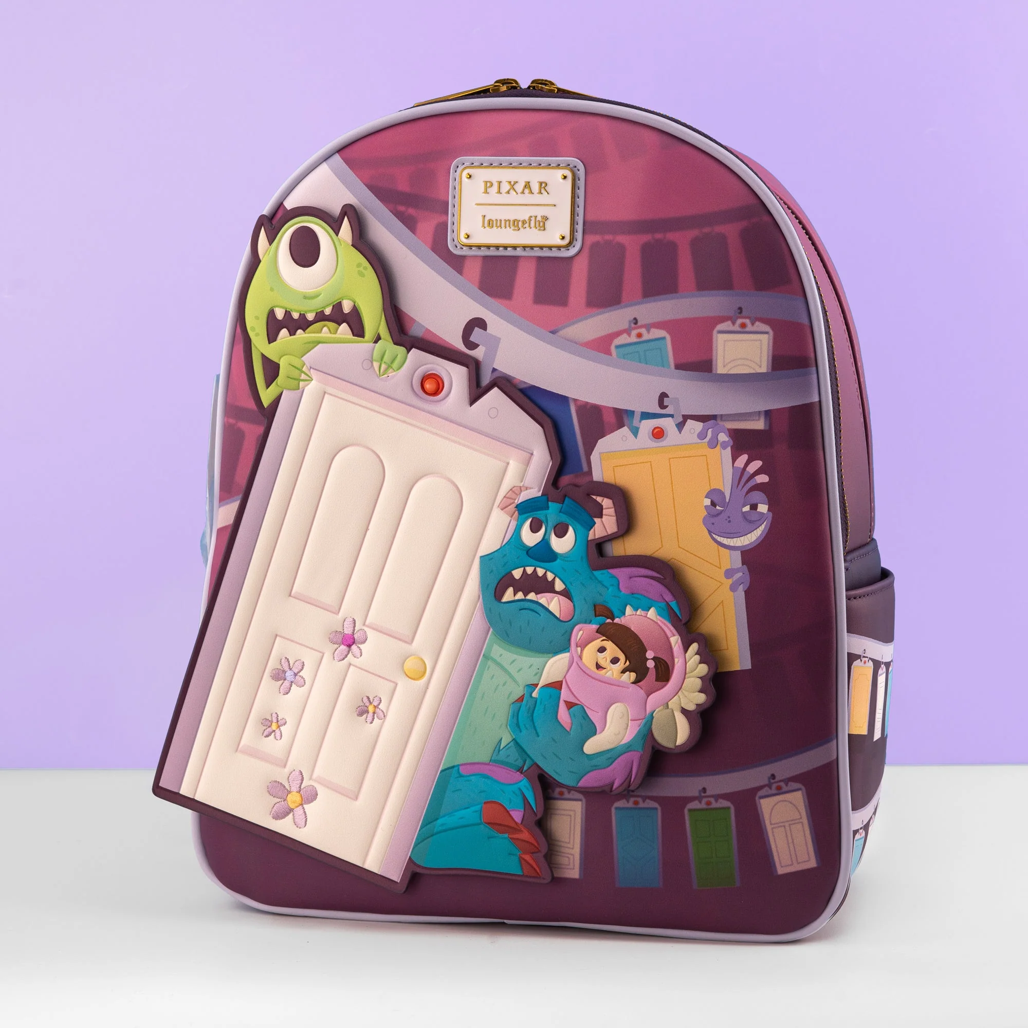 Loungefly x Disney Pixar Monsters Inc Mike and Sulley Door Scene Mini Backpack - Image 2