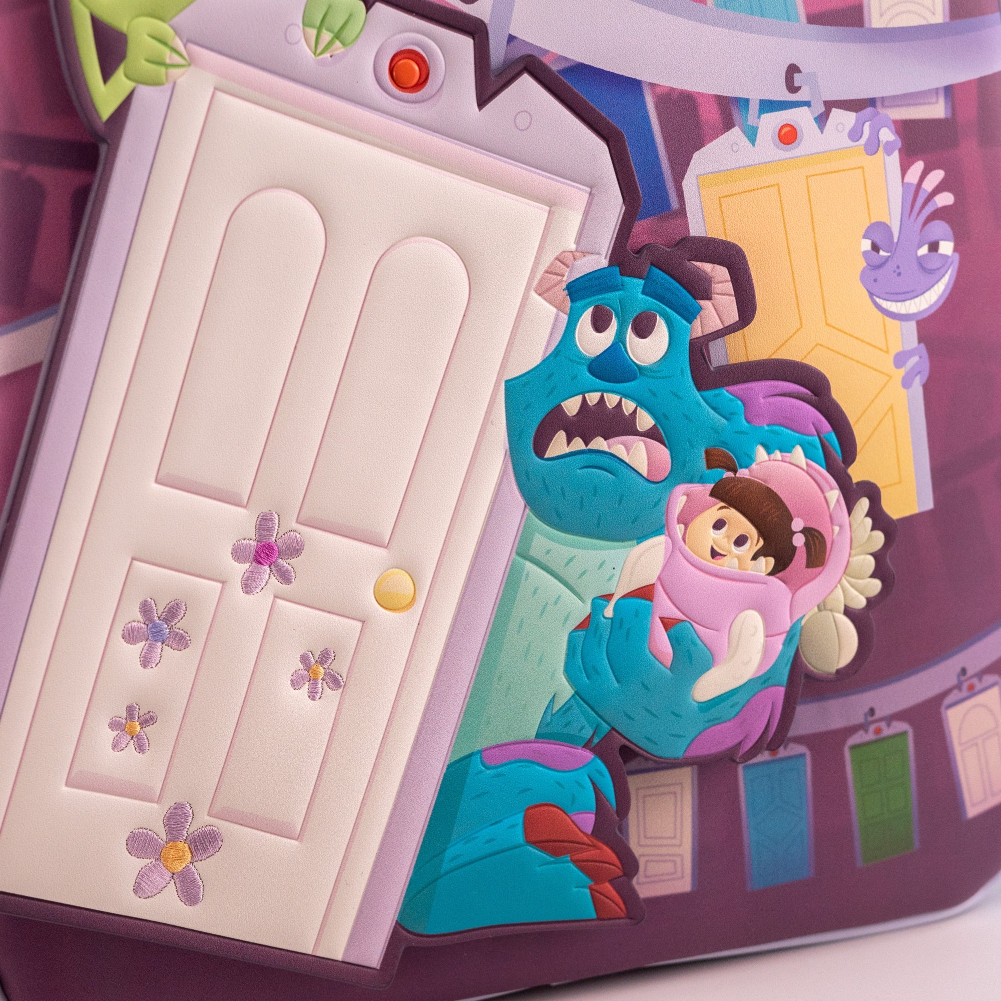 Loungefly x Disney Pixar Monsters Inc Mike and Sulley Door Scene Mini Backpack - Image 4