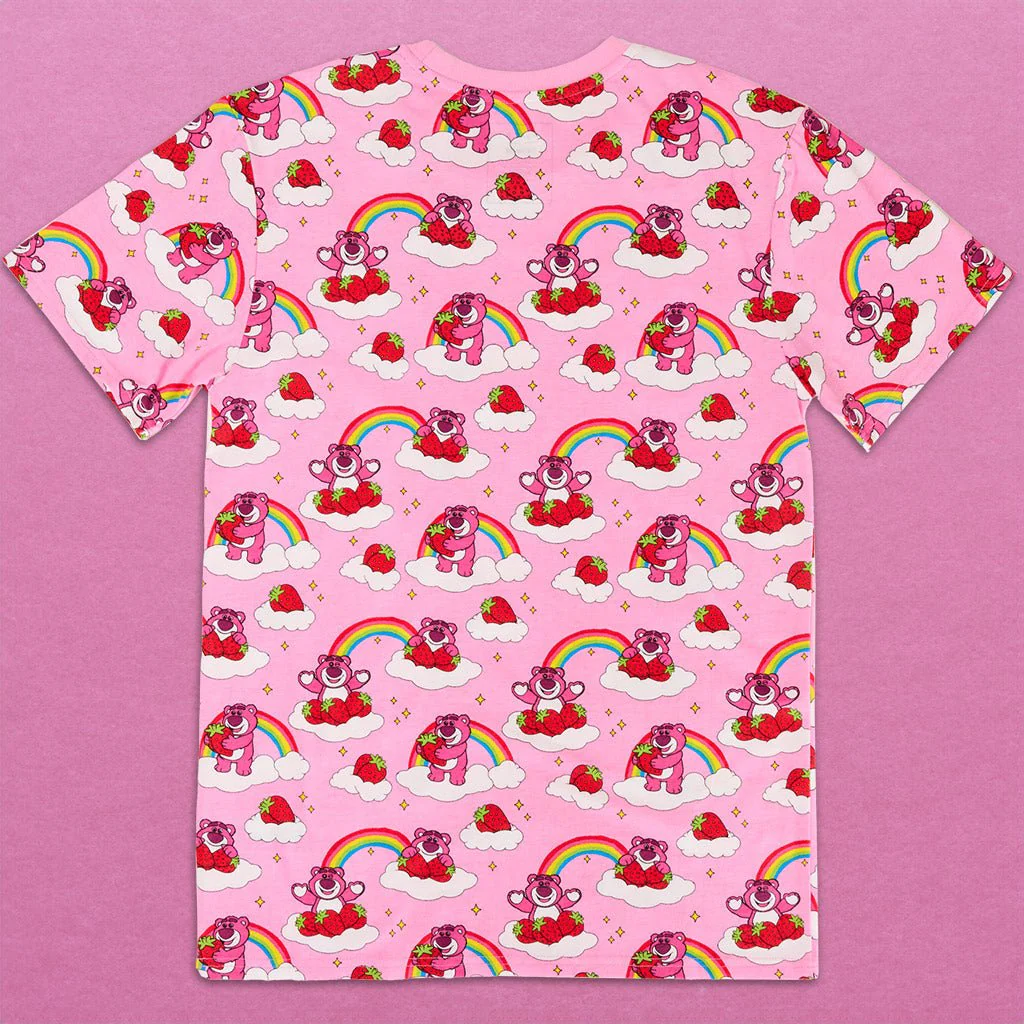 Loungefly x Disney Pixar Toy Story Lotso Rainbow AOP Unisex T-Shirt - Image 3