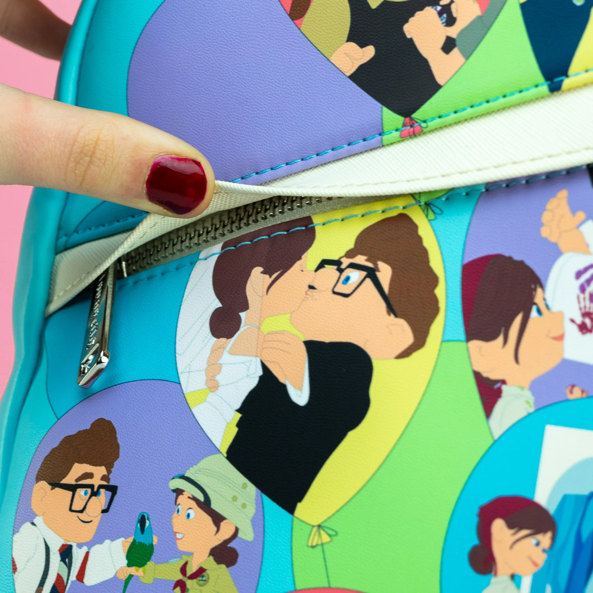 Loungefly x Disney Pixar Up Carl and Ellie Balloon Moments Mini Backpack - Image 3