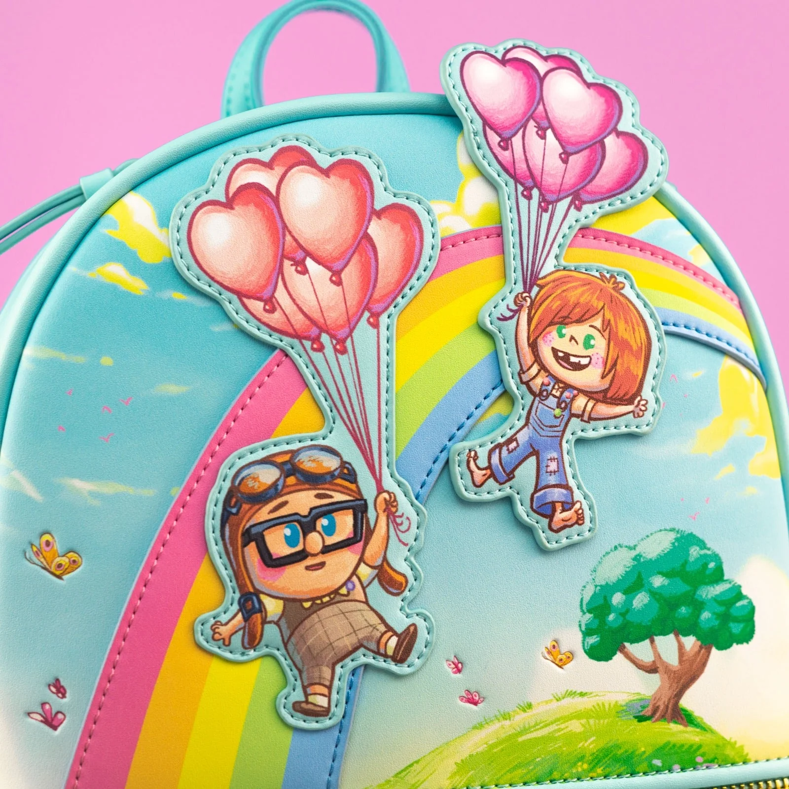 Loungefly x Disney Pixar Up Carl and Ellie Love Heart Balloons Mini Backpack - Image 4