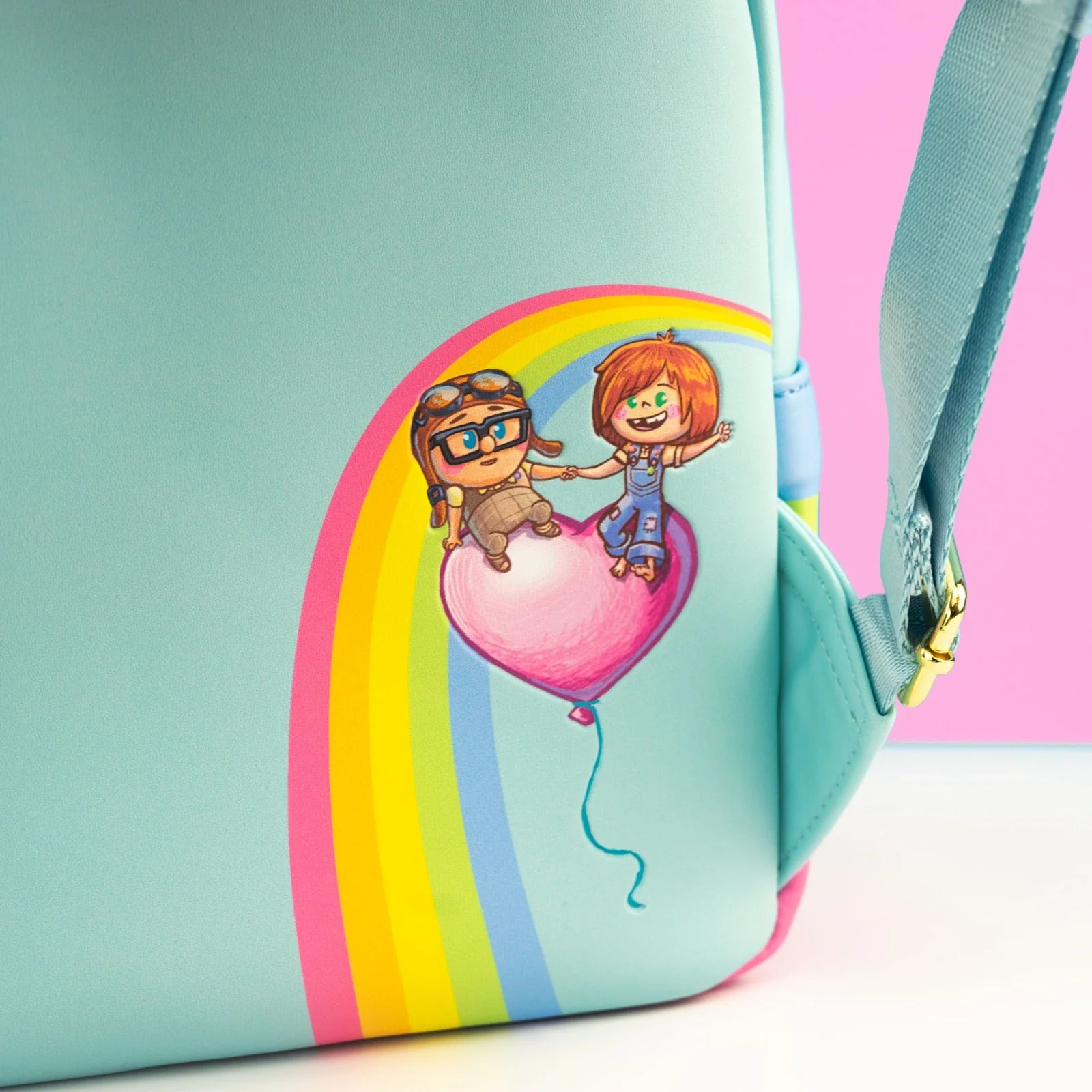 Loungefly x Disney Pixar Up Carl and Ellie Love Heart Balloons Mini Backpack - Image 5