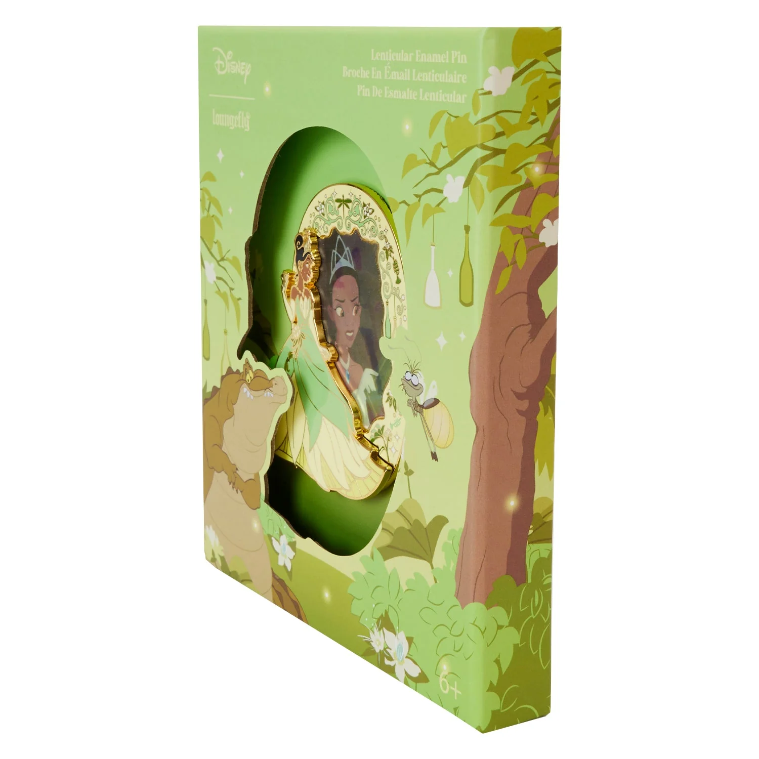 Loungefly x Disney Princess and The Frog Princess Tiana Lenticular 3-Inch Pin - Image 2