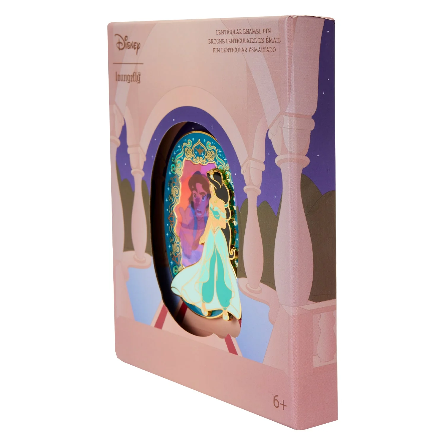 Loungefly x Disney Princess Jasmine Lenticular 3 Inch Pin - Image 2