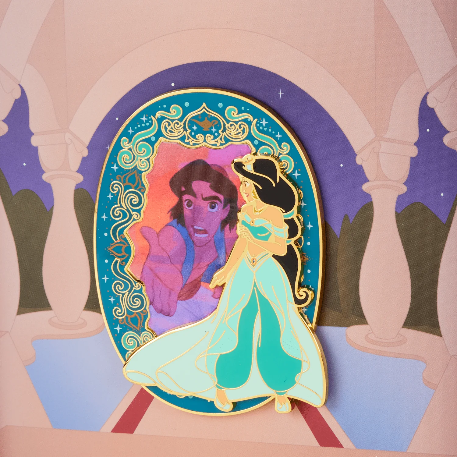 Loungefly x Disney Princess Jasmine Lenticular 3 Inch Pin - Image 5