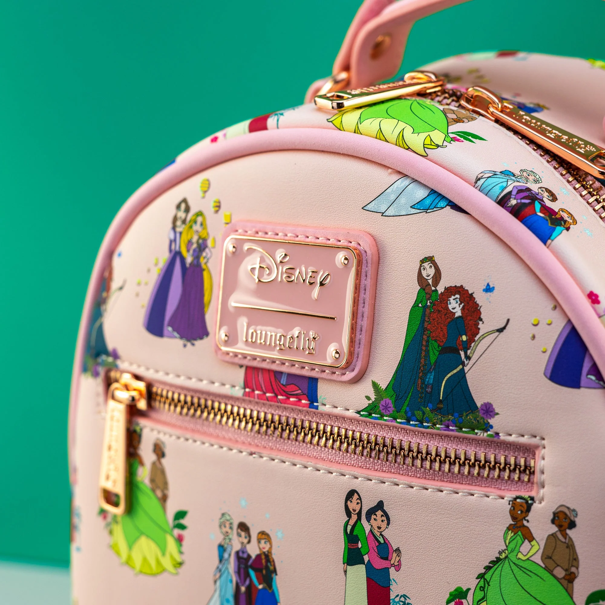 Loungefly x Disney Princess Mother and Daughters AOP Mini Backpack and Coin Purse - Image 2