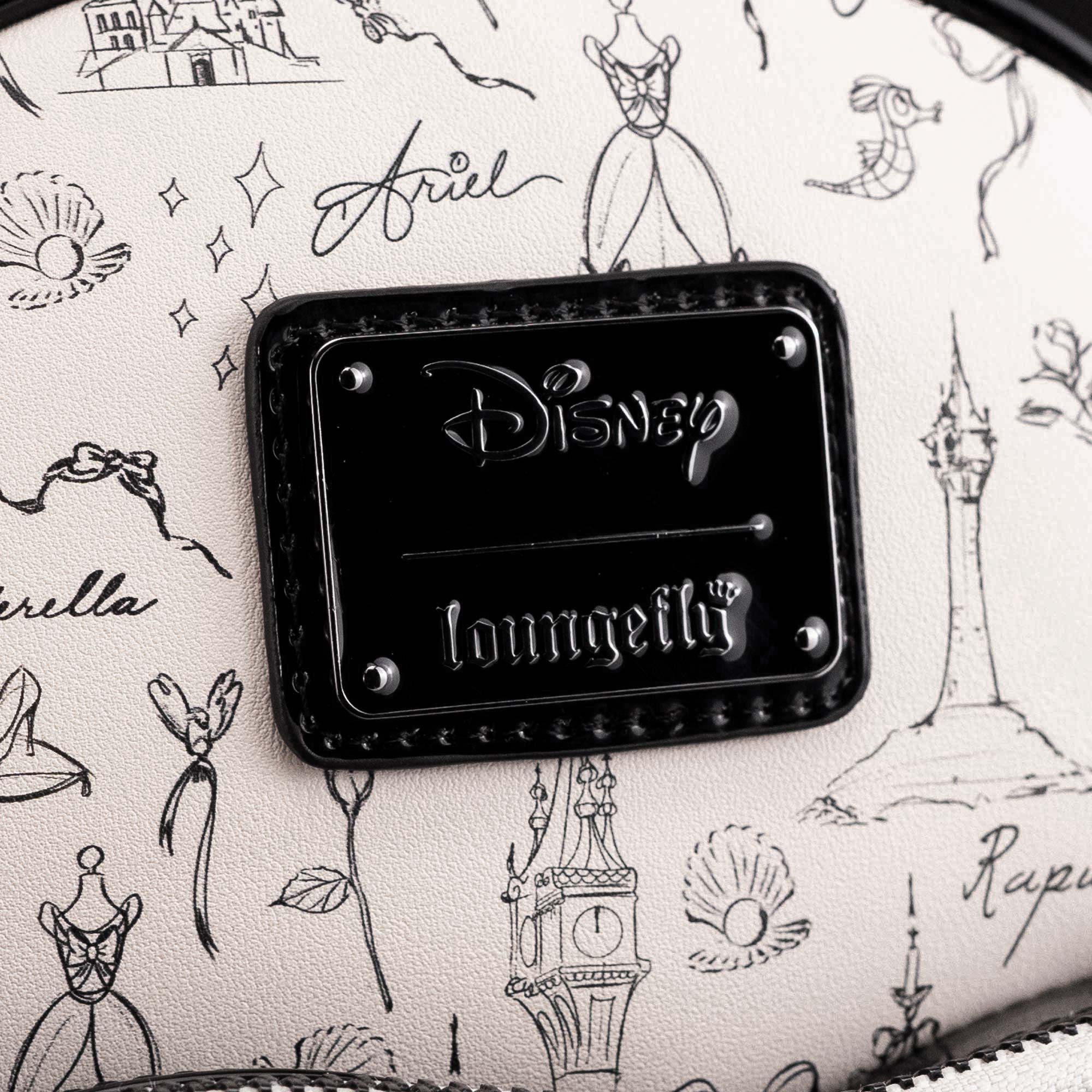 Loungefly x Disney Princess Quilted Autograph Sketch Icons Mini Backpack - Image 2