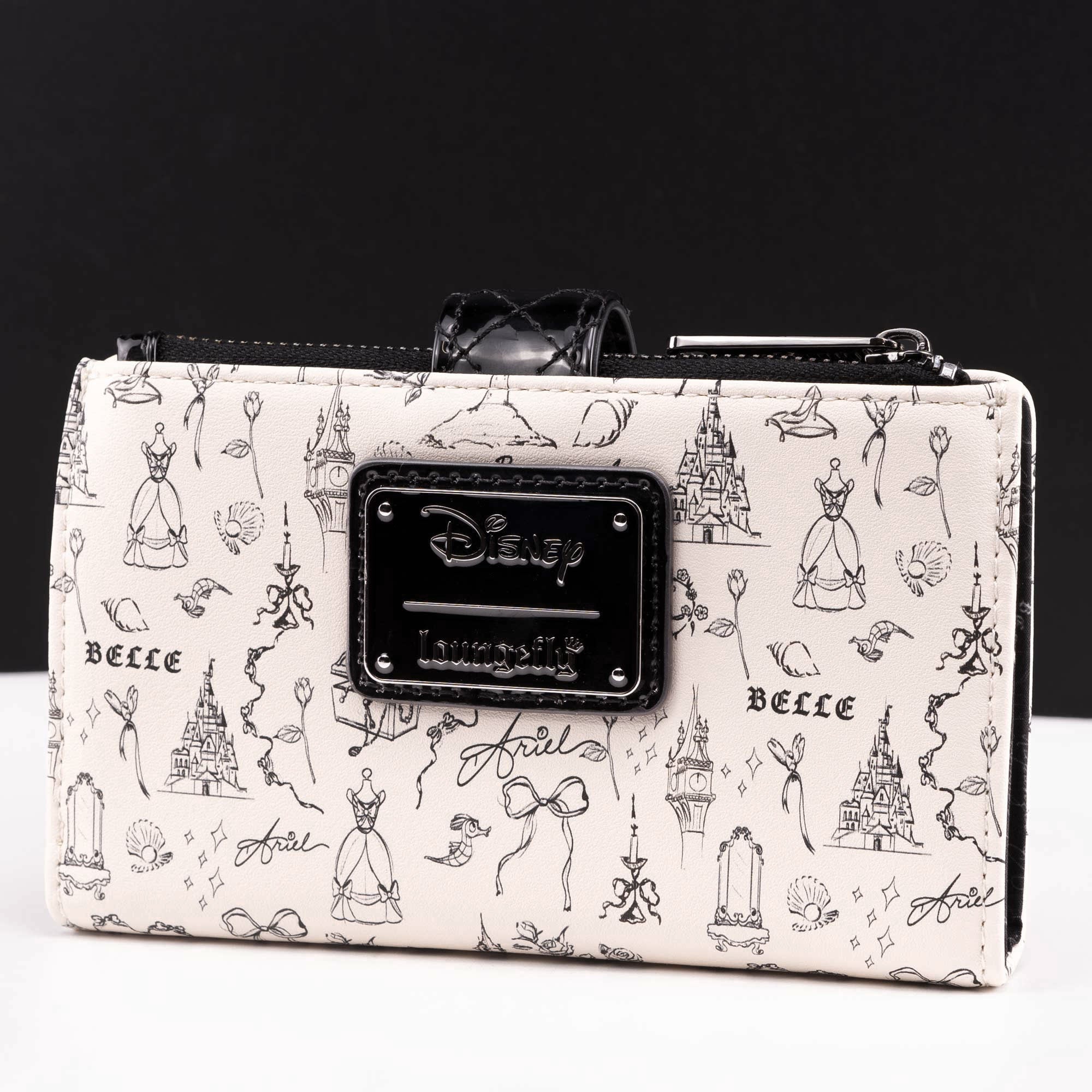 Loungefly x Disney Princess Quilted Autograph Sketch Icons Wallet - Image 2