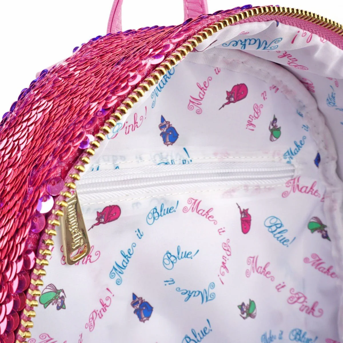 Loungefly X Disney Princess Sleeping Beauty Reversible Sequin Mini Backpack - Image 4