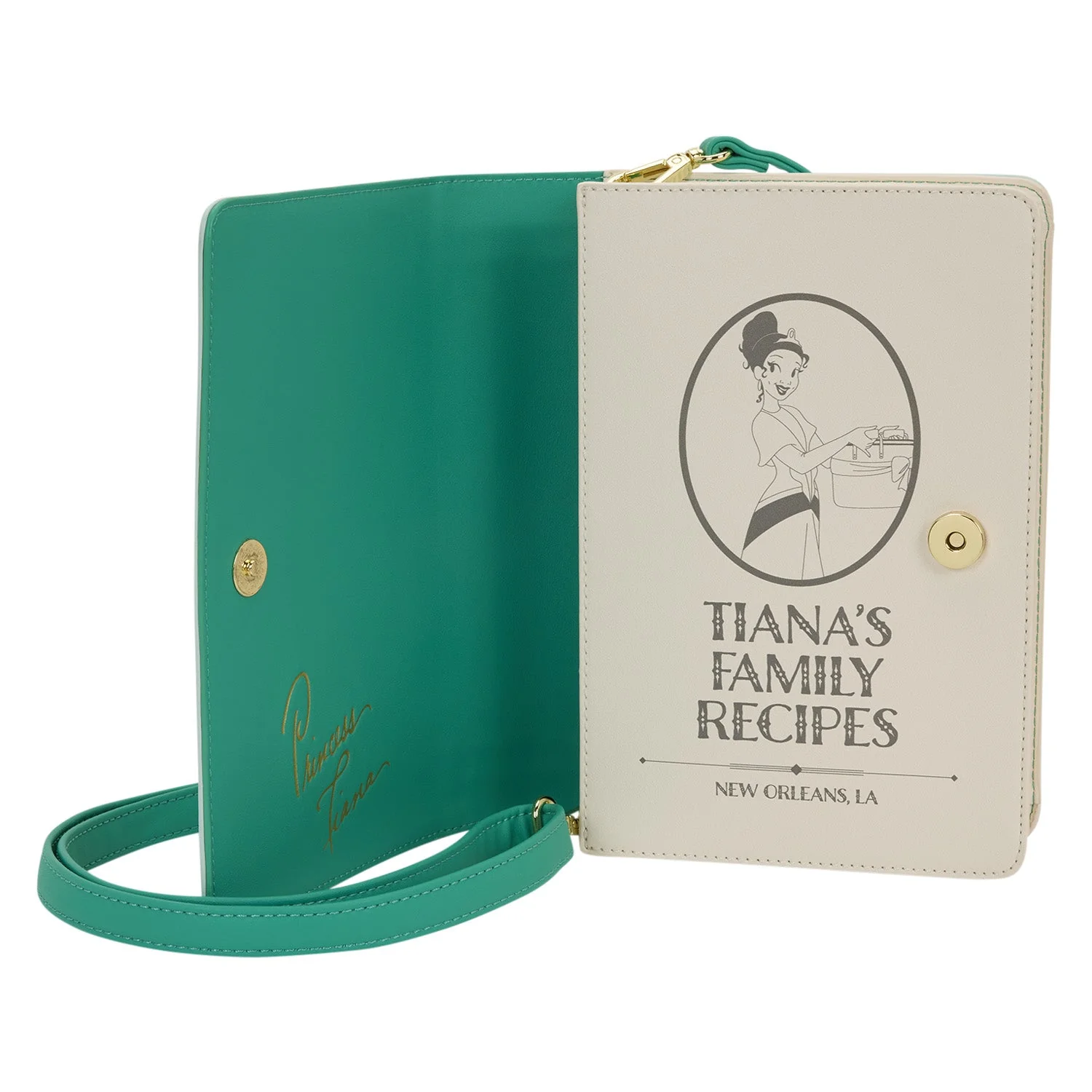 Loungefly x Disney Princess Tiana Recipe Book Crossbody Bag - Image 2