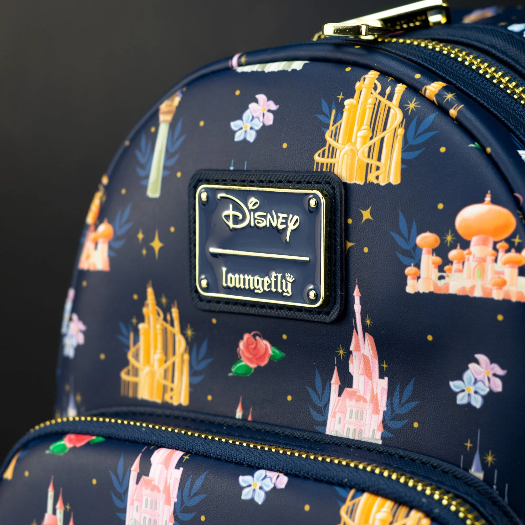 Loungefly x Disney Princess Castles Print Mini Backpack - Image 2