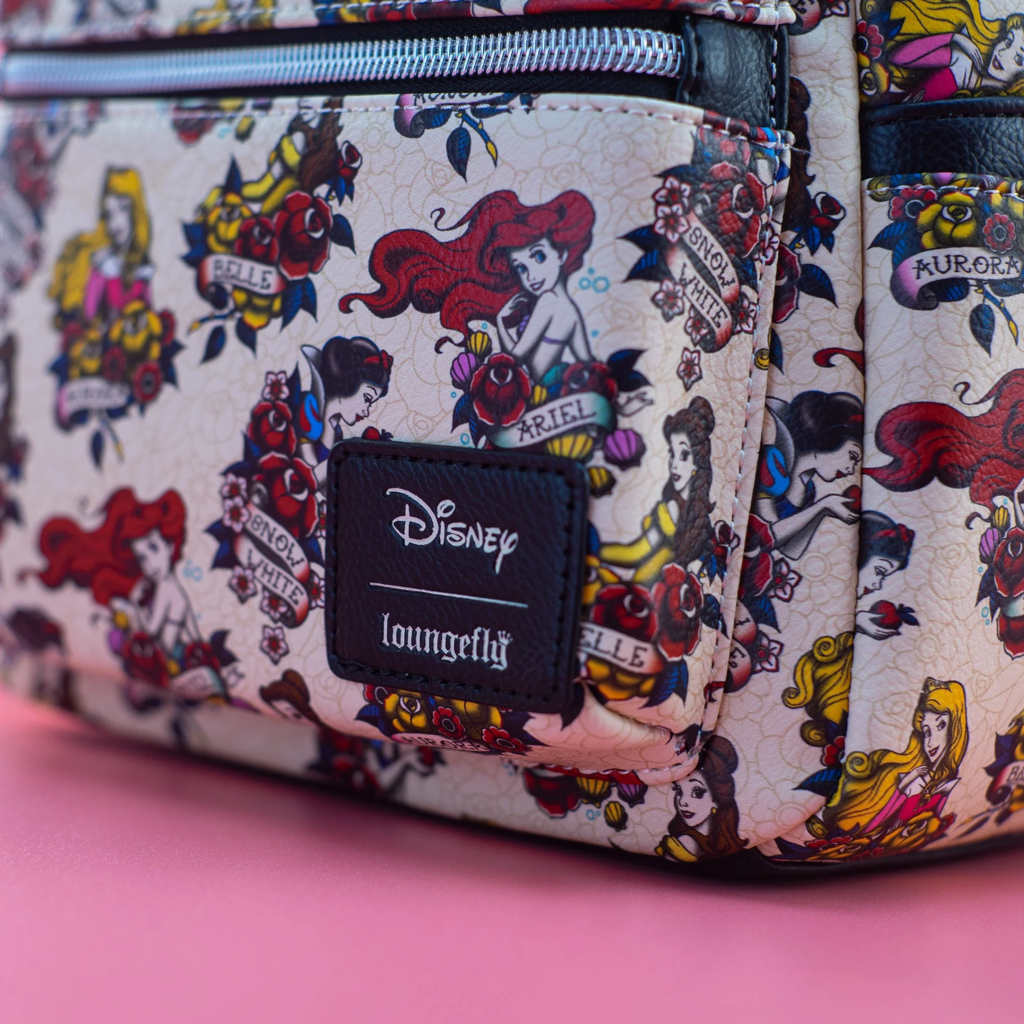 Loungefly x Disney Princesses Tattoo All Over Print Mini Backpack - Image 2