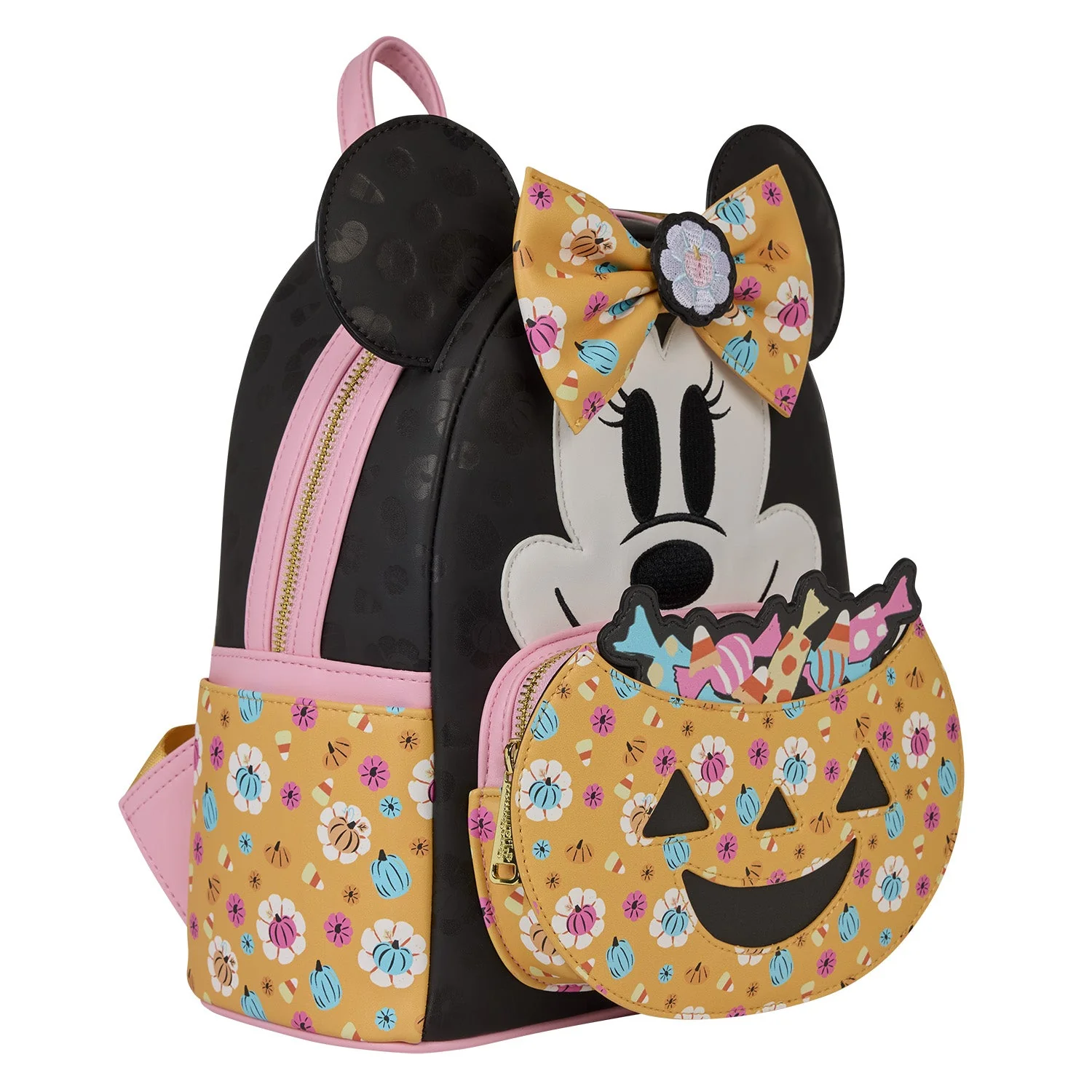 Loungefly x Disney Minnie Mouse Pumpkin Sketches Mini Backpack - Image 3