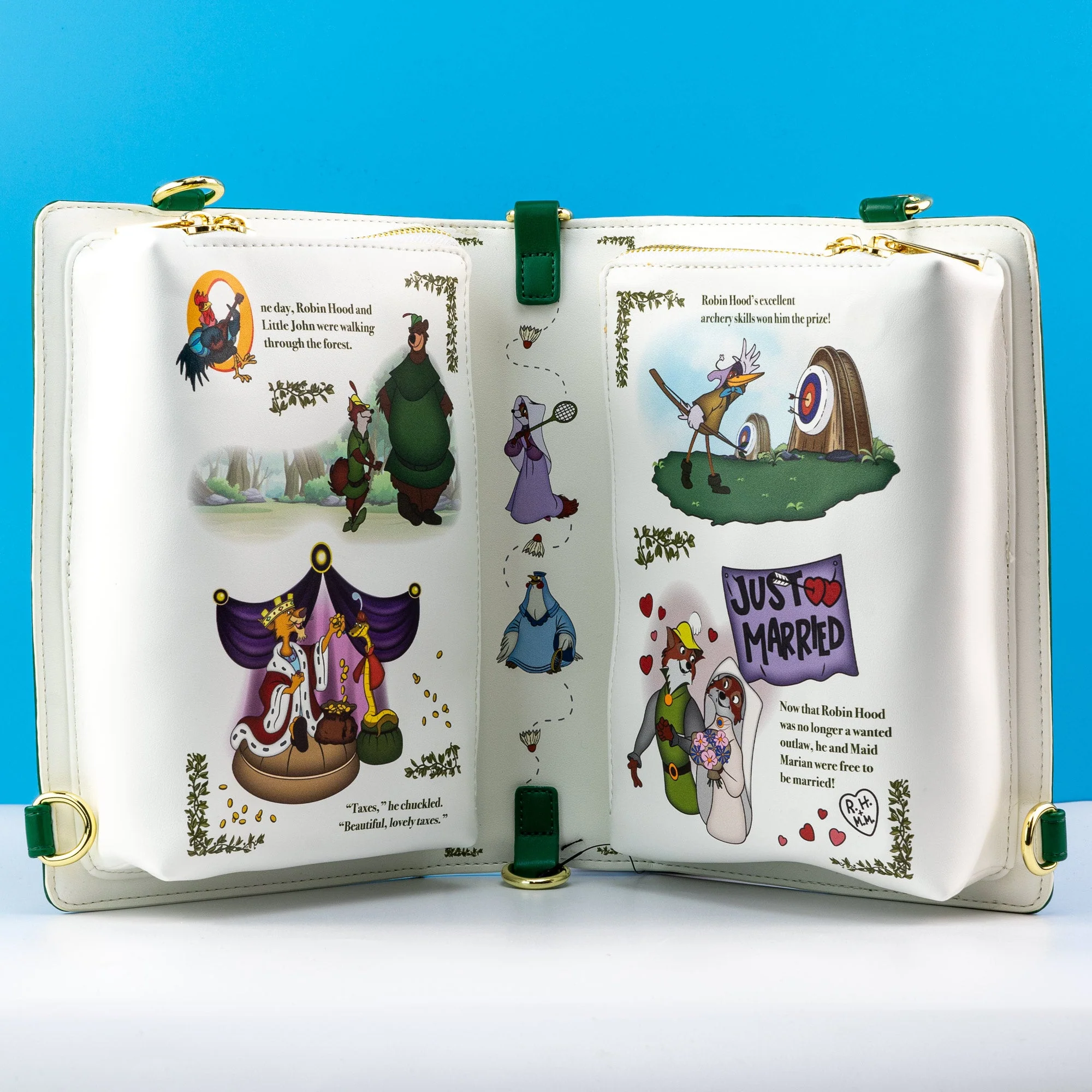 Loungefly x Disney Robin Hood Book Convertible Crossbody Bag - Image 4