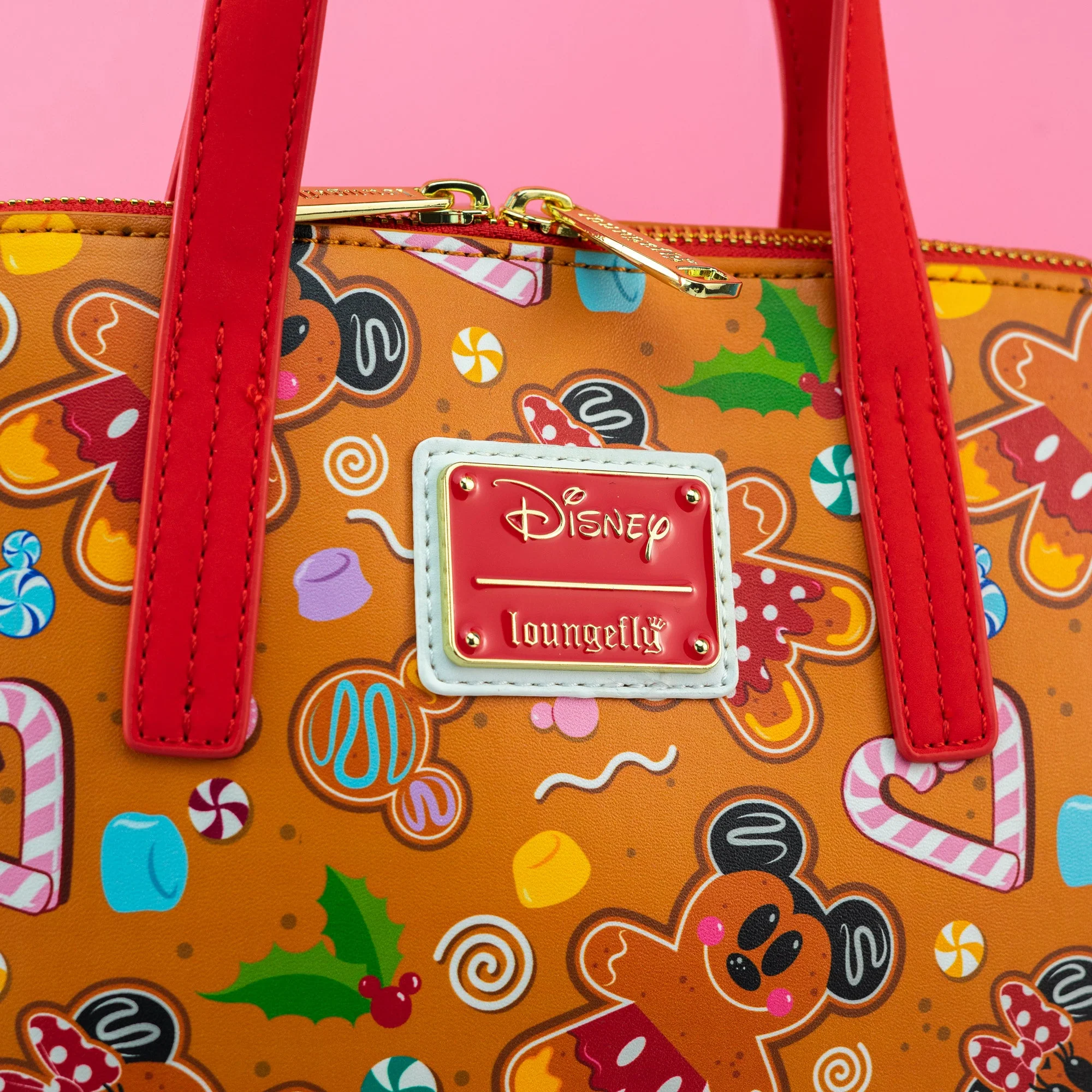 Loungefly x Disney Christmas Gingerbread All Over Print Crossbody Bag - Image 2