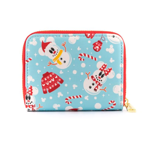Loungefly x Disney Snowman Mickey and Minnie Mouse Christmas Scene Purse - Image 2