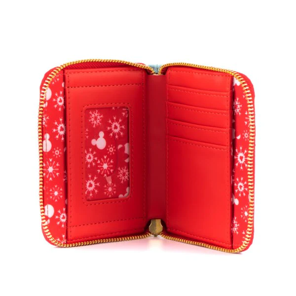 Loungefly x Disney Snowman Mickey and Minnie Mouse Christmas Scene Purse - Image 3