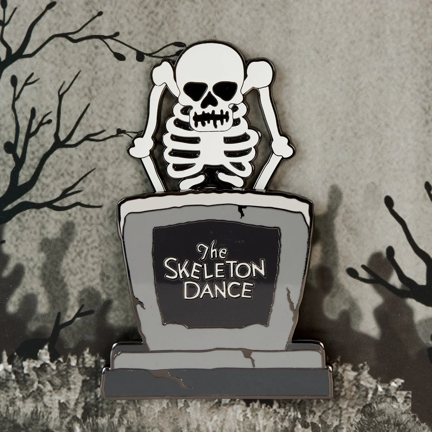 Loungefly x Disney Skeleton Dance Glow In The Dark Sliding 3" Collector Box Pin - Image 6