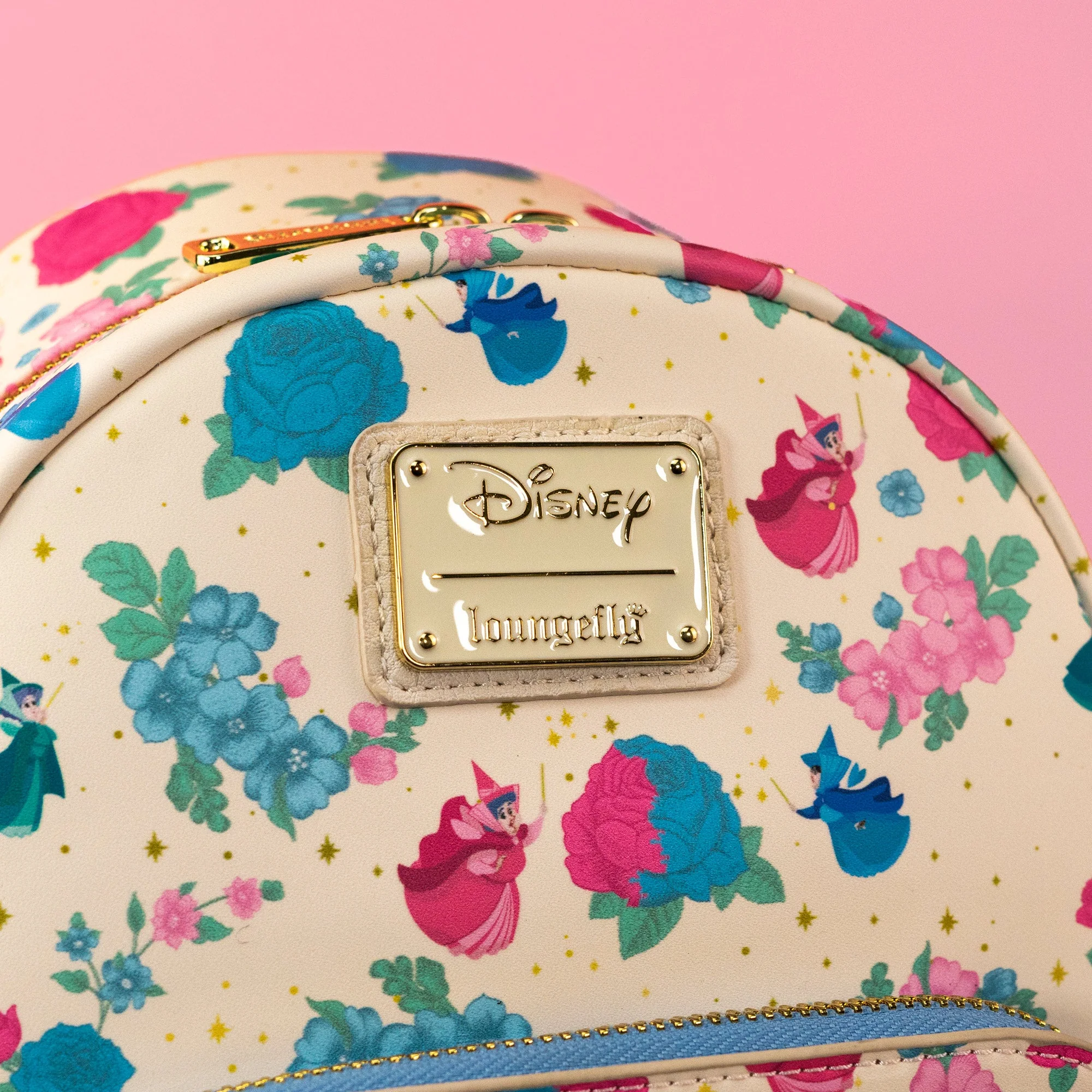 Loungefly x Disney Sleeping Beauty Floral Three Good Fairies Mini Backpack - Image 2