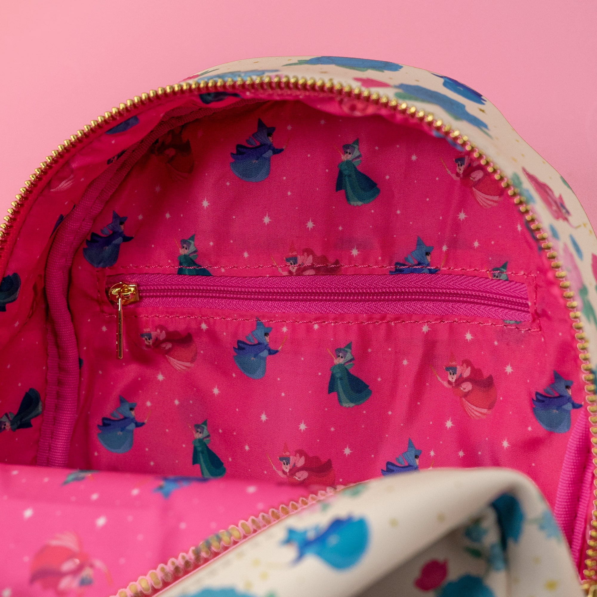 Loungefly x Disney Sleeping Beauty Floral Three Good Fairies Mini Backpack - Image 6