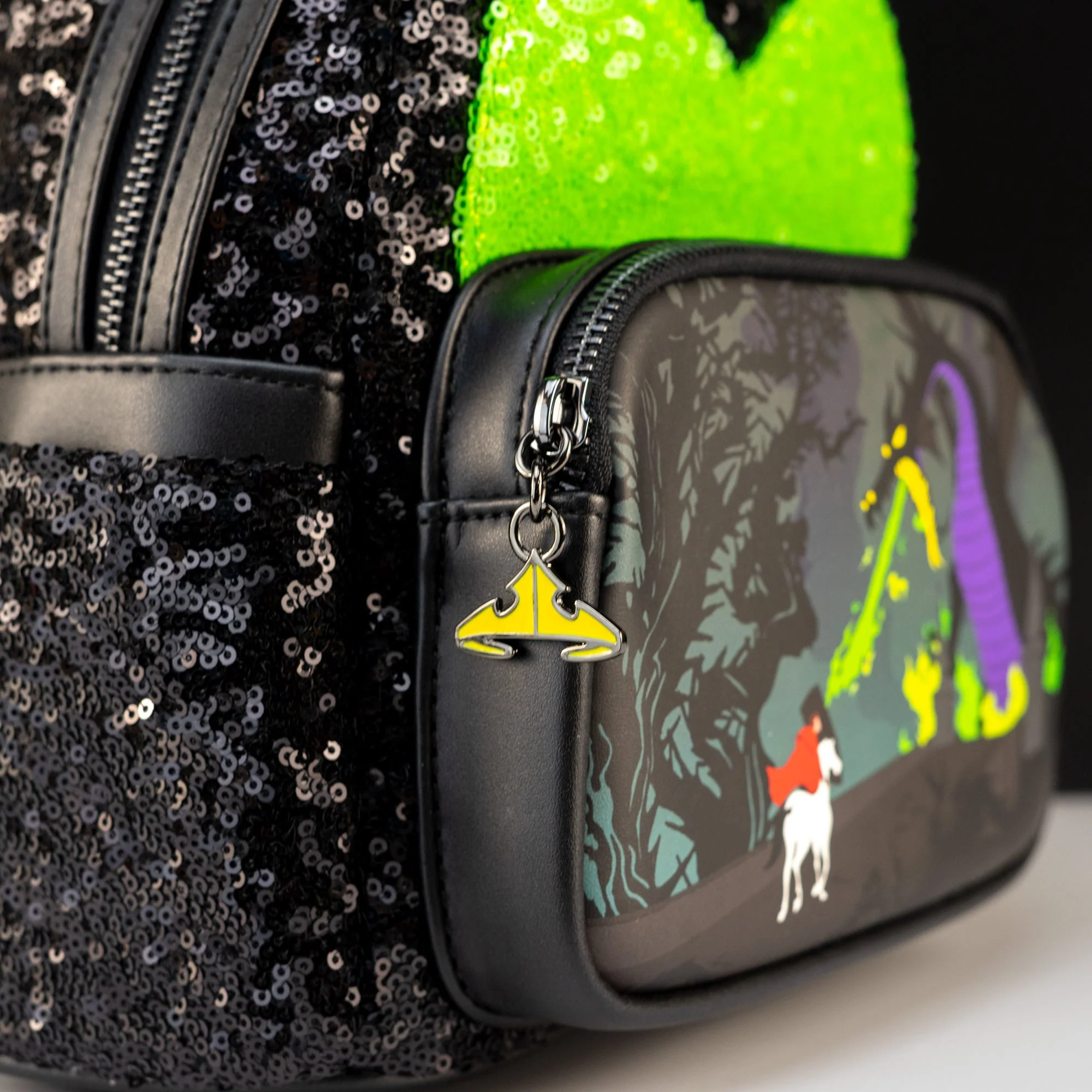 Loungefly x Disney Sleeping Beauty Maleficent Sequins Mini Backpack - Image 3