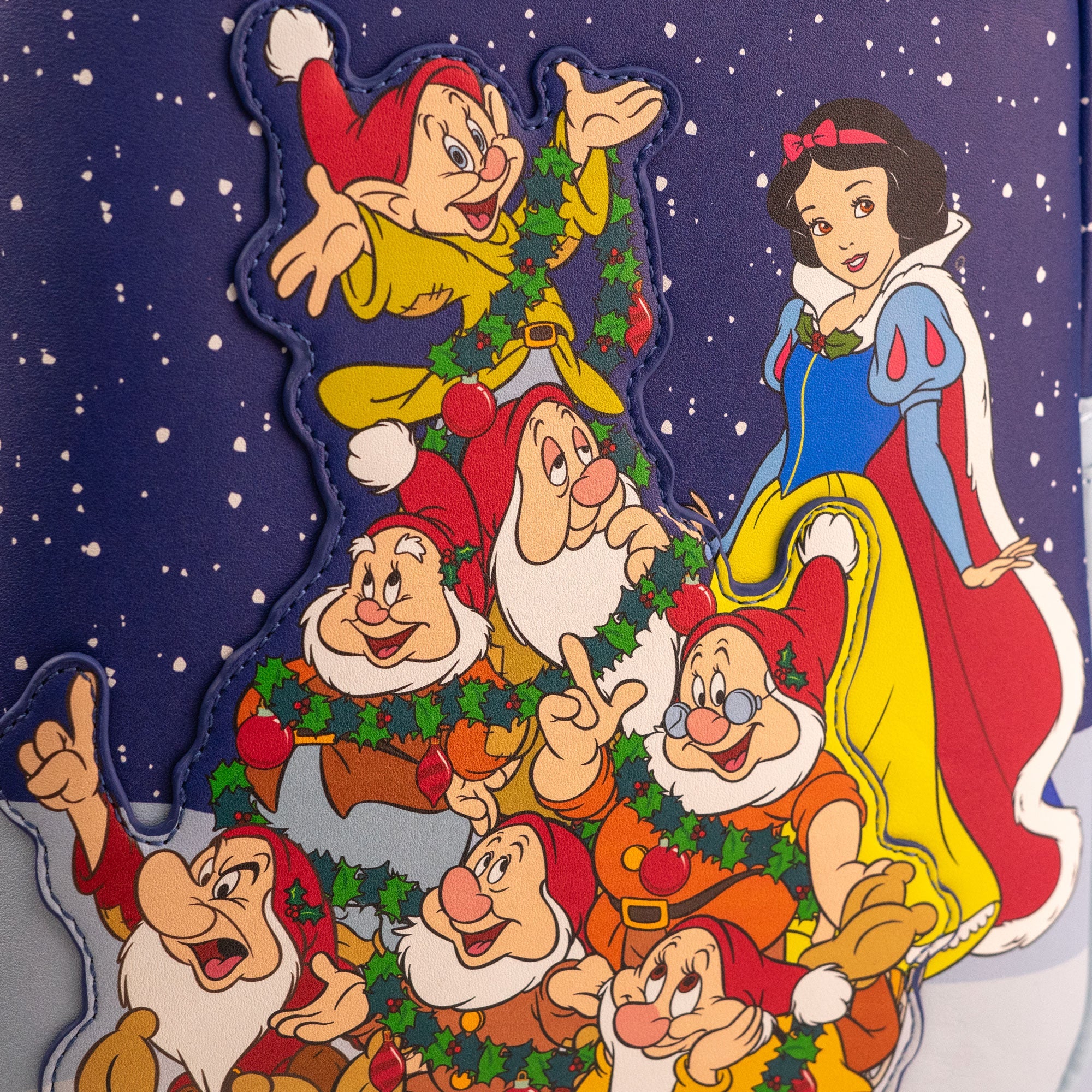 Loungefly x Disney Snow White and the Seven Dwarfs Christmas Scene Backpack - Image 3