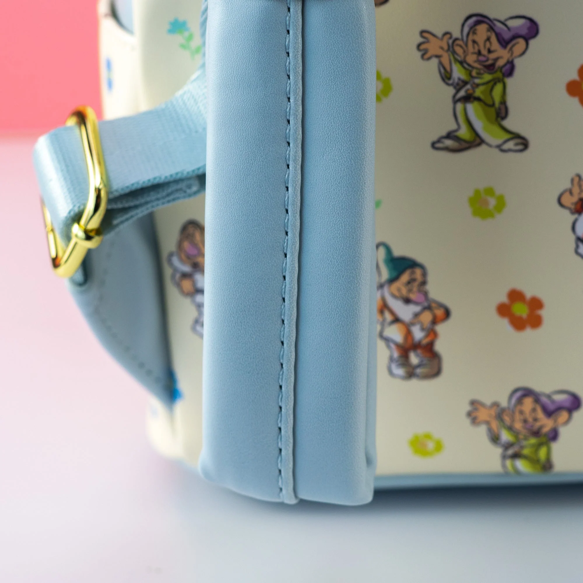 Loungefly x Disney Snow White and the Seven Dwarfs Blue AOP Mini Backpack - Image 4