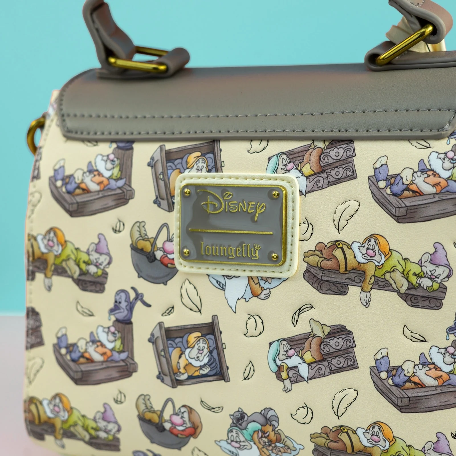 Loungefly x Disney Snow White and the Seven Dwarfs Bed Print Crossbody Handbag - Image 2