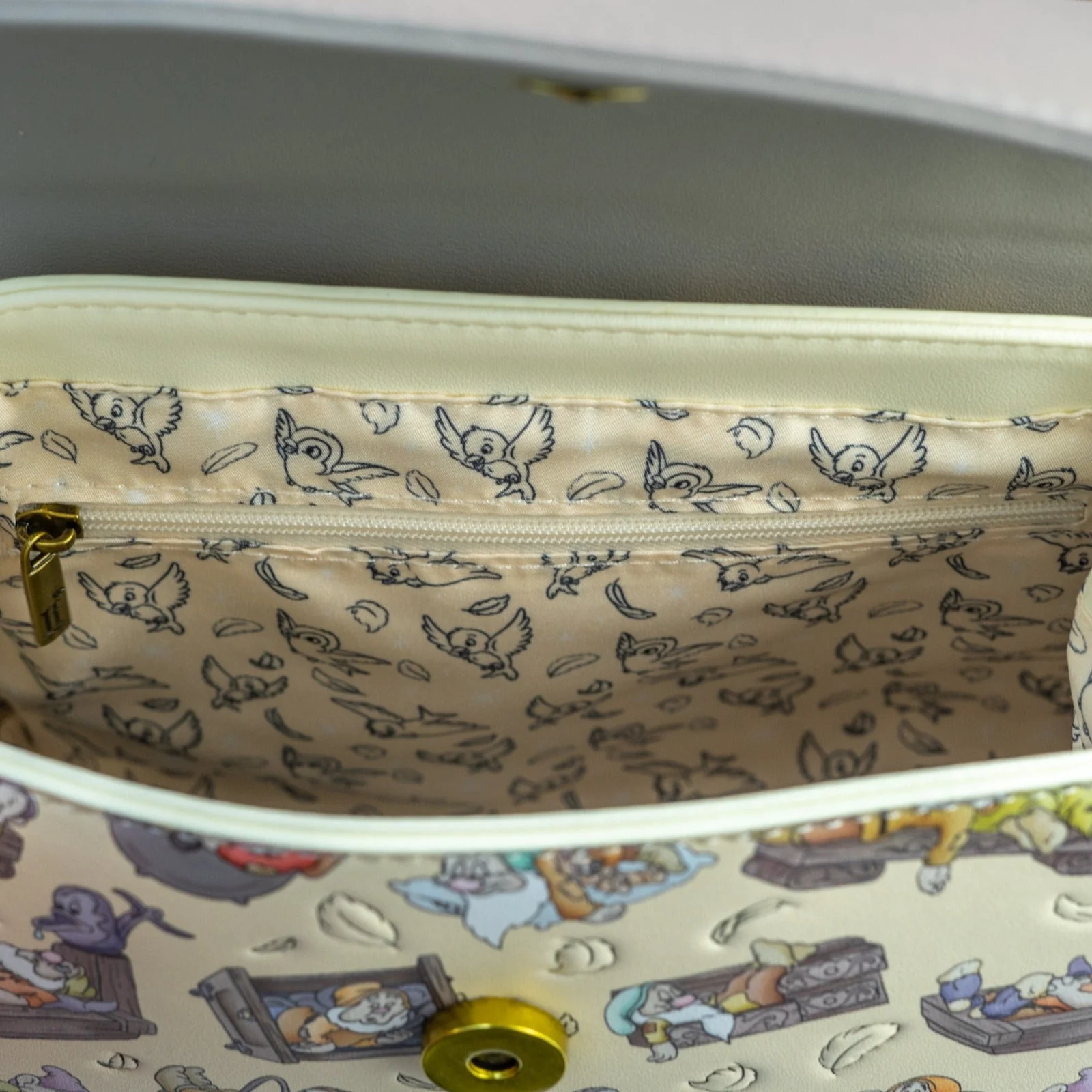 Loungefly x Disney Snow White and the Seven Dwarfs Bed Print Crossbody Handbag - Image 5