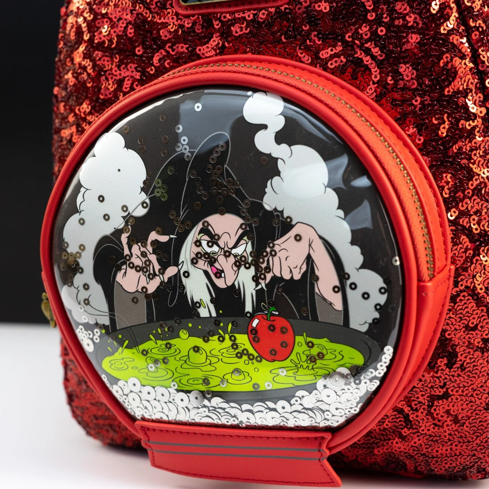 Loungefly x Disney Villains Snow White Evil Queen Snow Globe Mini Backpack - Image 4